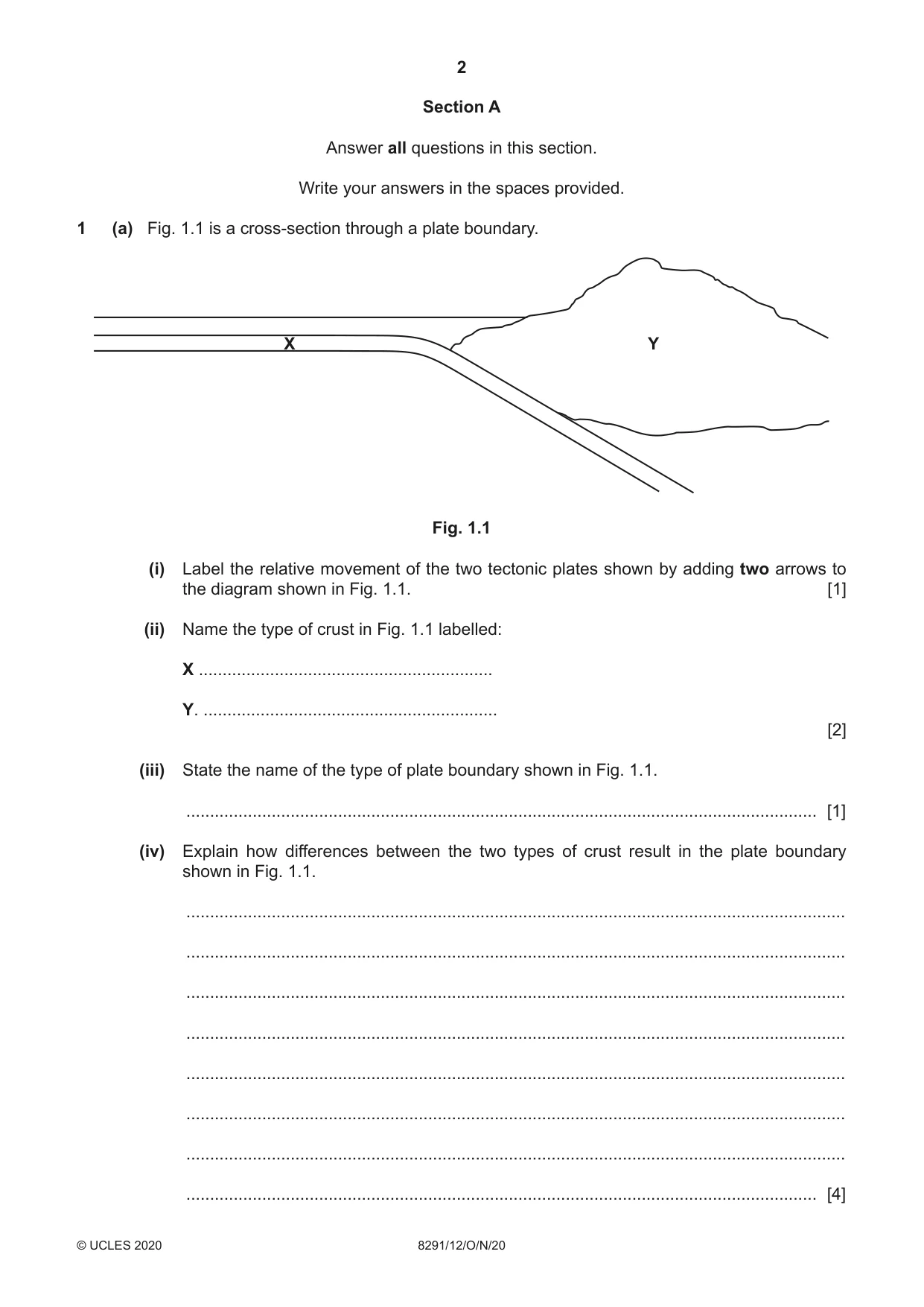 Cambridge A Level Environmental Management (AS only) 8291 2020 Oct/Nov Paper 1 · Variant 2 question paper, page 2 of 12