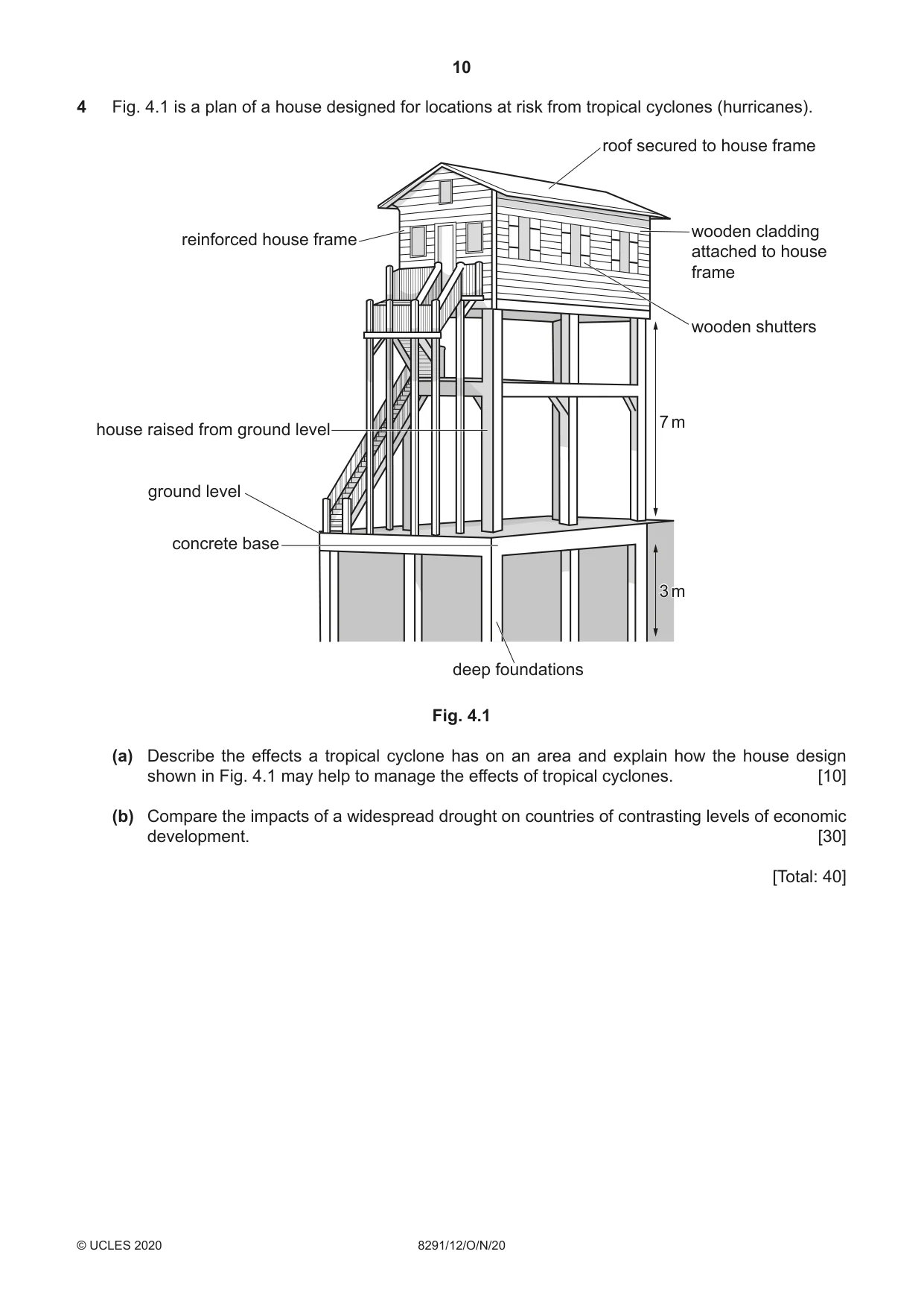 Cambridge A Level Environmental Management (AS only) 8291 2020 Oct/Nov Paper 1 · Variant 2 question paper, page 10 of 12