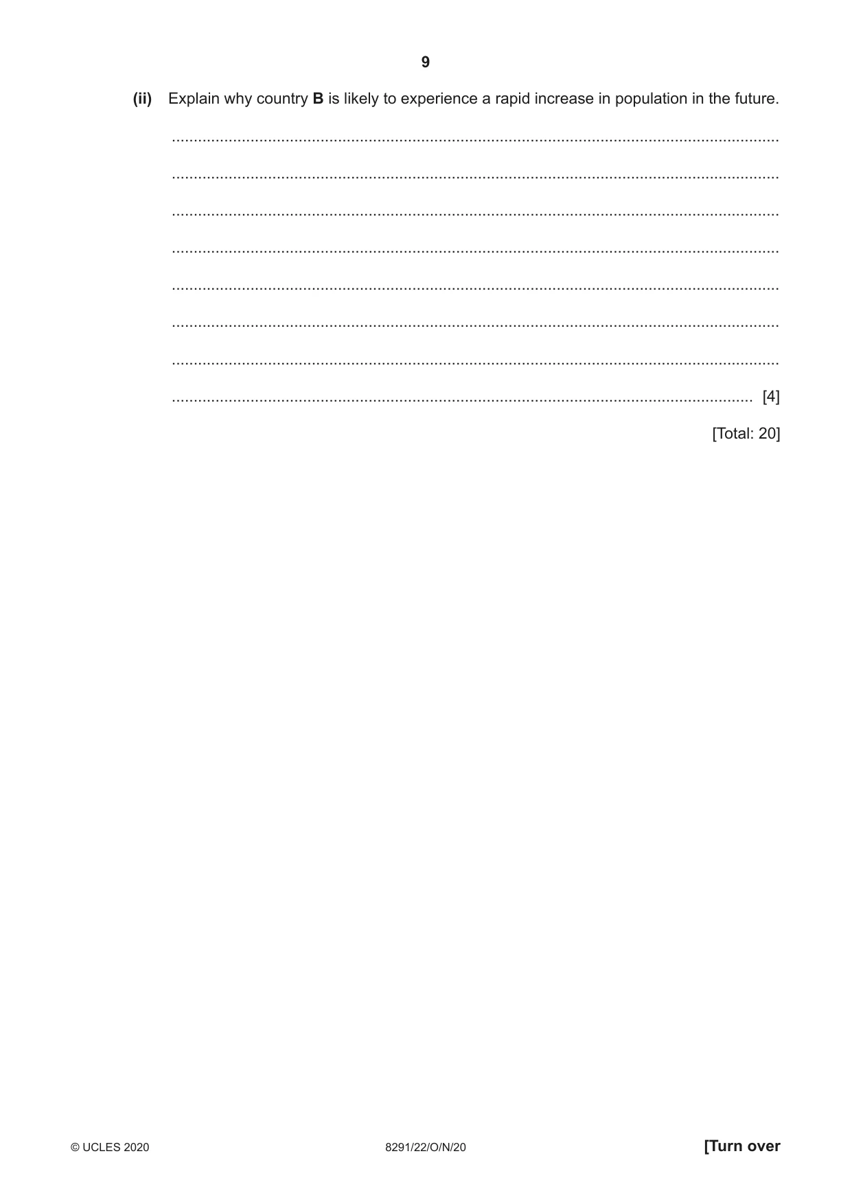 Cambridge A Level Environmental Management (AS only) 8291 2020 Oct/Nov Paper 2 · Variant 2 question paper, page 9 of 16