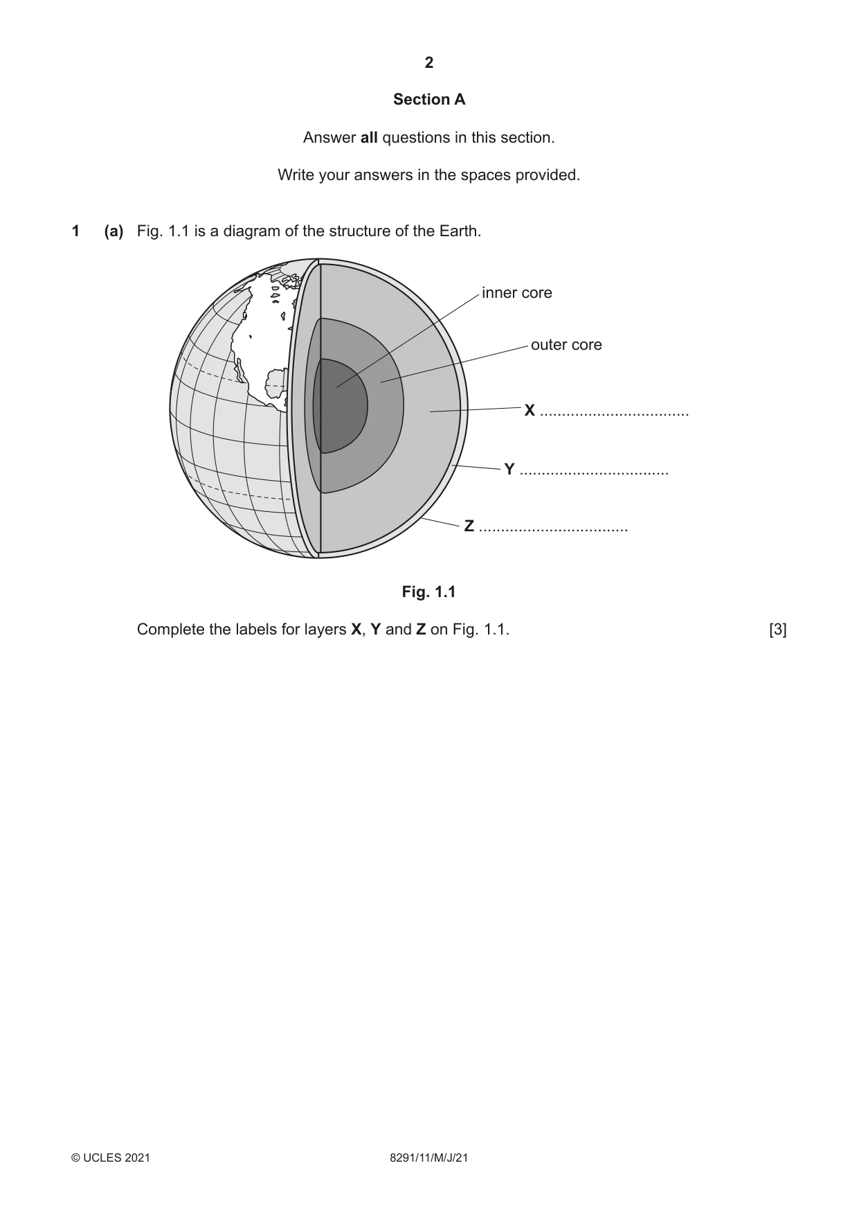 Cambridge A Level Environmental Management (AS only) 8291 2021 May/June Paper 1 · Variant 1 question paper, page 2 of 12