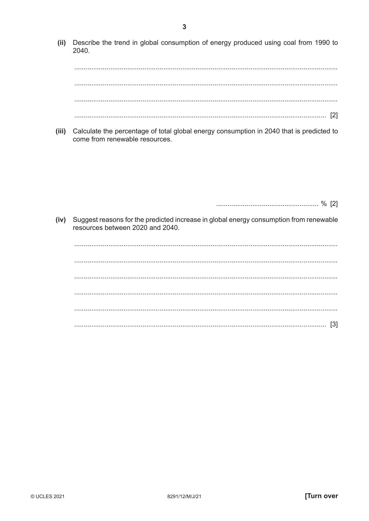 Cambridge A Level Environmental Management (AS only) 8291 2021 May/June Paper 1 · Variant 2 question paper, page 3 of 12