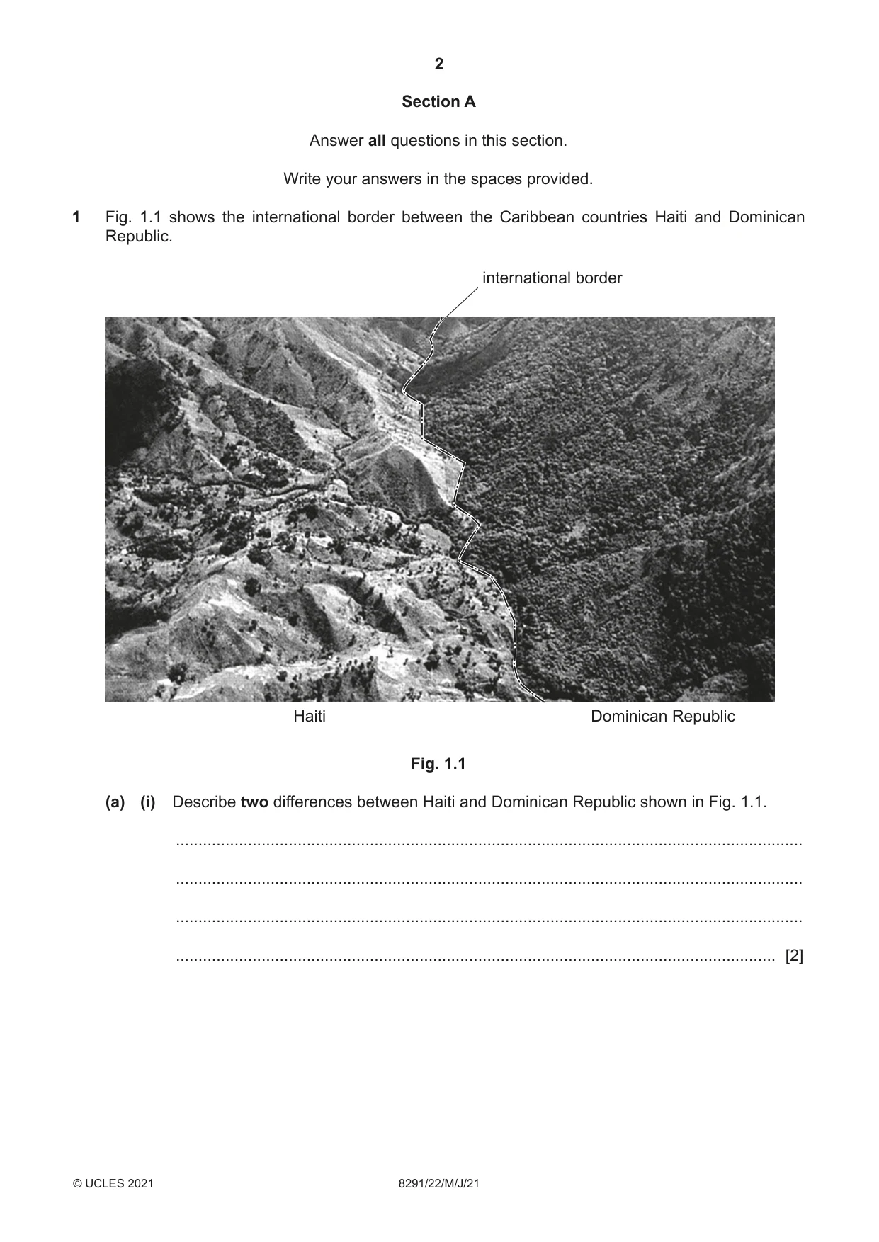 Cambridge A Level Environmental Management (AS only) 8291 2021 May/June Paper 2 · Variant 2 question paper, page 2 of 16