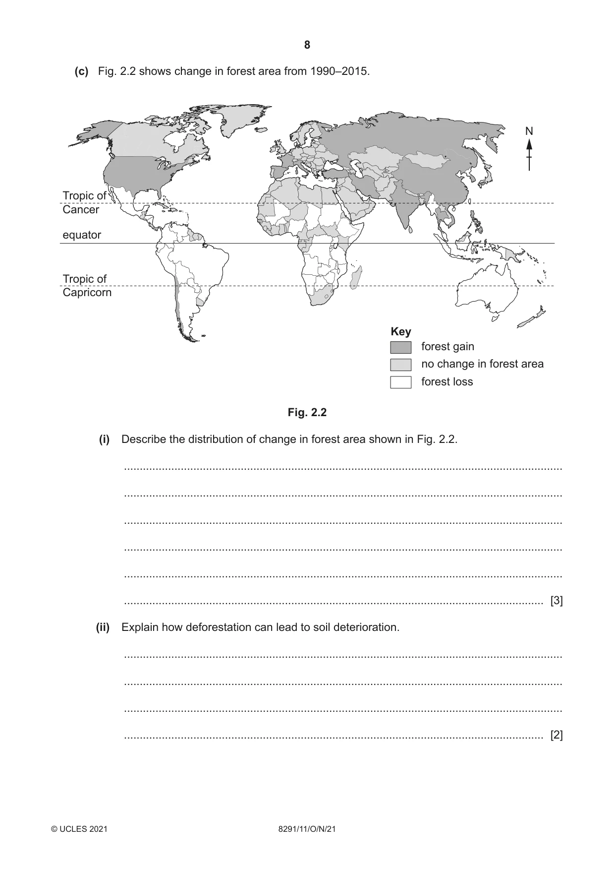 Cambridge A Level Environmental Management (AS only) 8291 2021 Oct/Nov Paper 1 · Variant 1 question paper, page 8 of 12