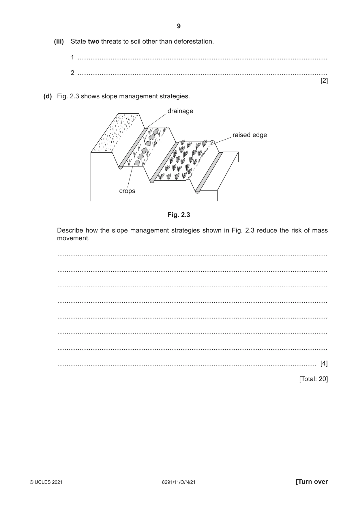Cambridge A Level Environmental Management (AS only) 8291 2021 Oct/Nov Paper 1 · Variant 1 question paper, page 9 of 12