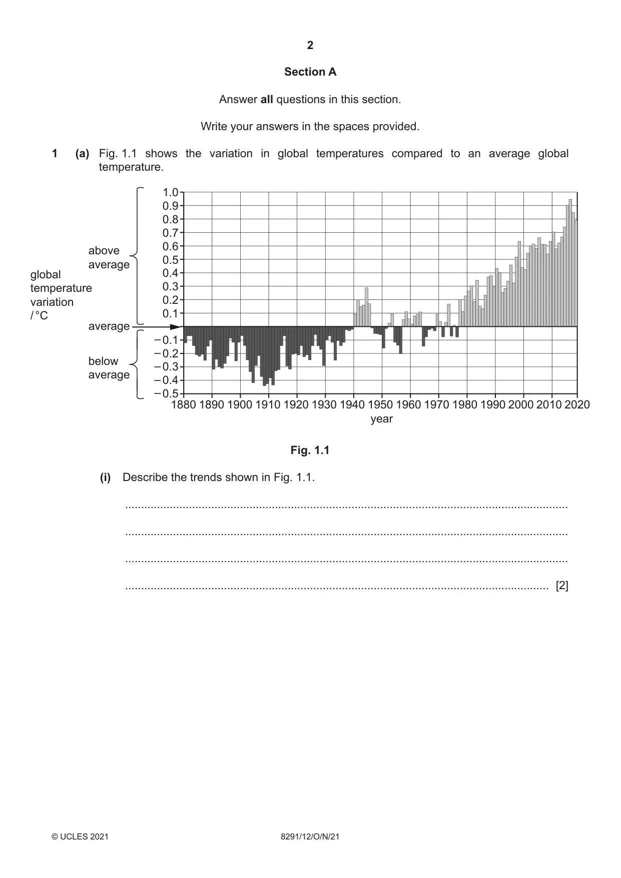 Cambridge A Level Environmental Management (AS only) 8291 2021 Oct/Nov Paper 1 · Variant 2 question paper, page 2 of 12