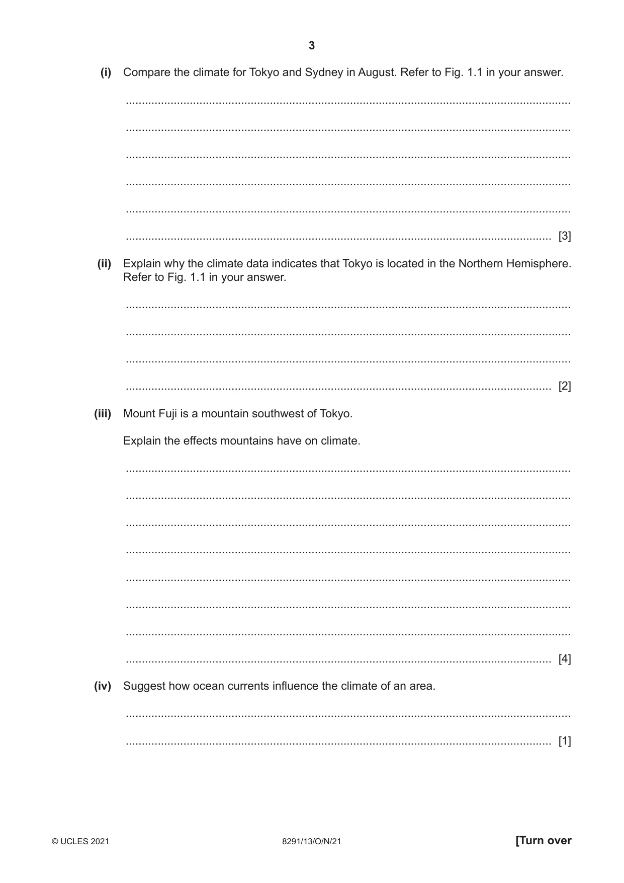 Cambridge A Level Environmental Management (AS only) 8291 2021 Oct/Nov Paper 1 · Variant 3 question paper, page 3 of 12