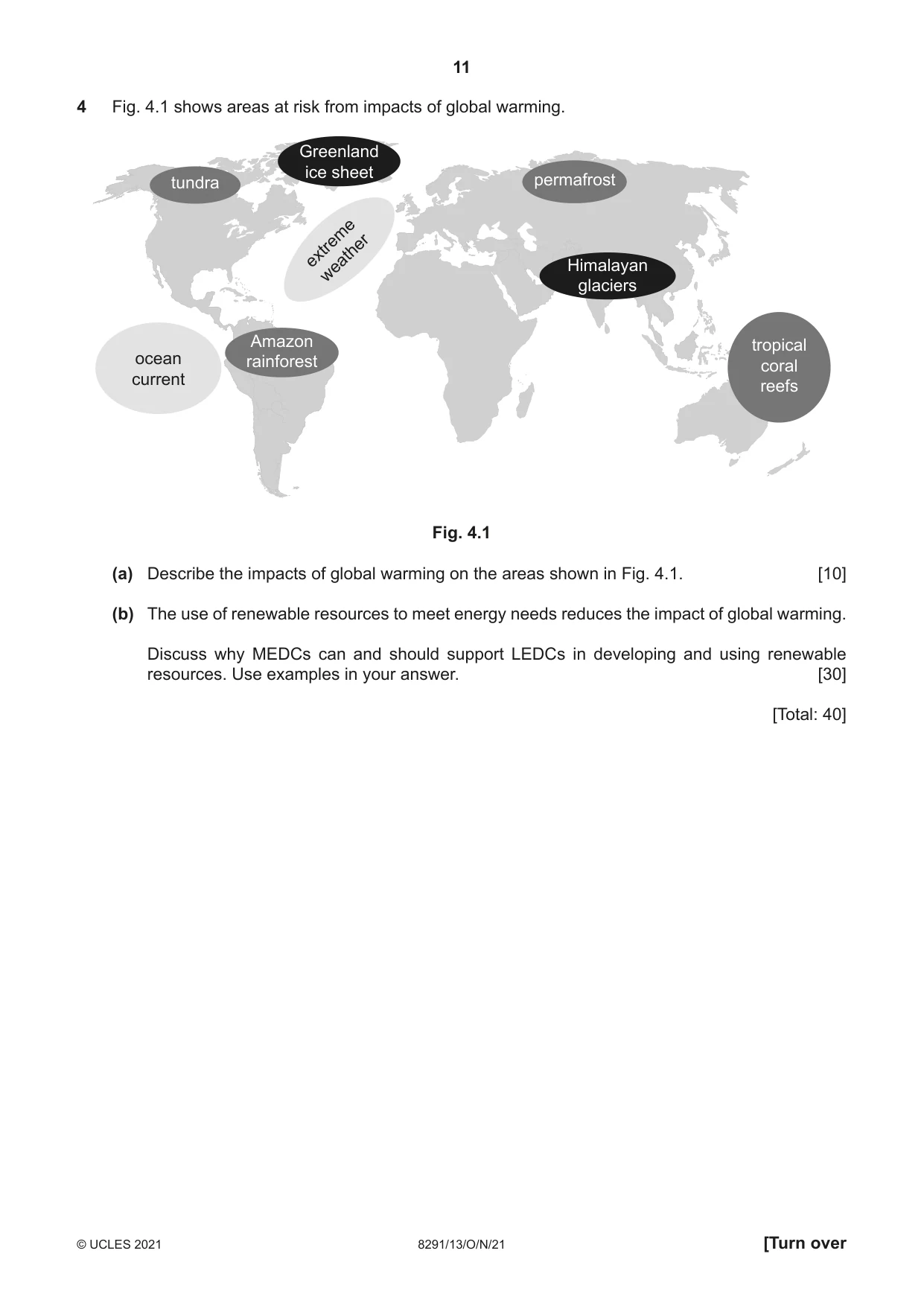 Cambridge A Level Environmental Management (AS only) 8291 2021 Oct/Nov Paper 1 · Variant 3 question paper, page 11 of 12