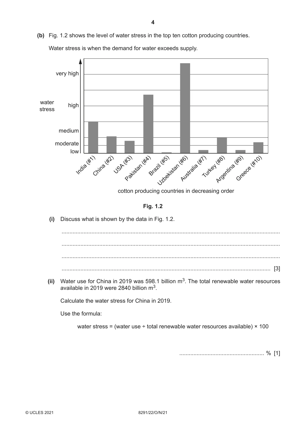 Cambridge A Level Environmental Management (AS only) 8291 2021 Oct/Nov Paper 2 · Variant 2 question paper, page 4 of 16