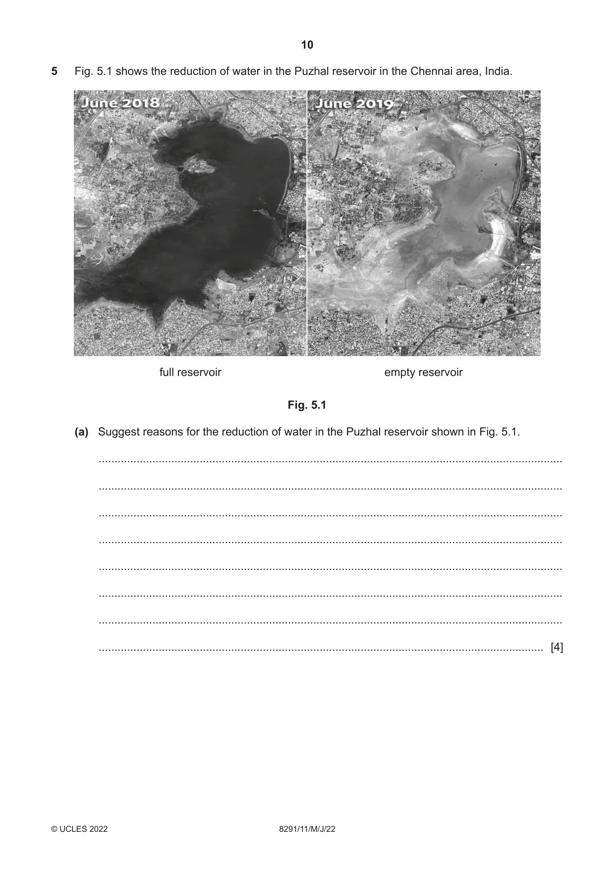 Cambridge A Level Environmental Management (AS only) 8291 2022 May/June Paper 1 · Variant 1 question paper, page 10 of 20