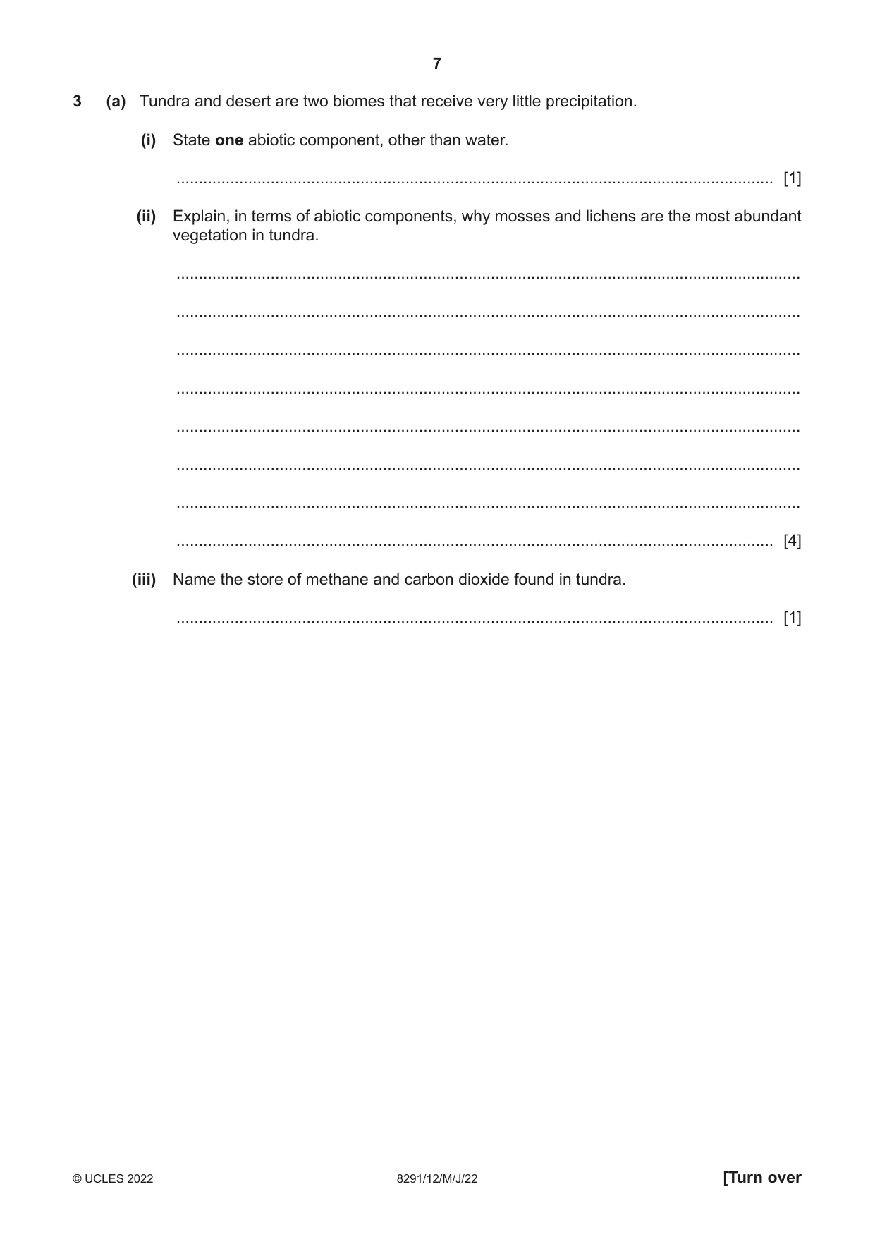 Cambridge A Level Environmental Management (AS only) 8291 2022 May/June Paper 1 · Variant 2 question paper, page 7 of 20