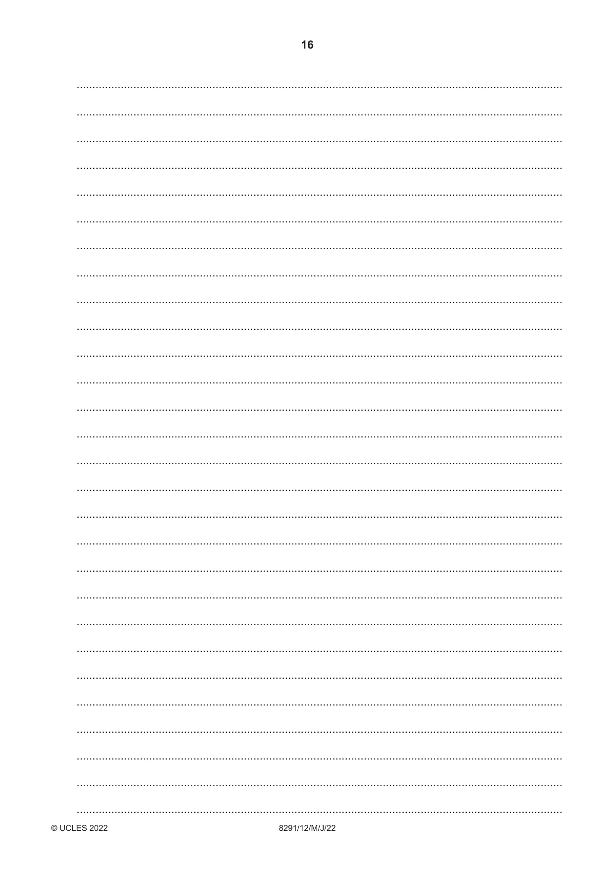 Cambridge A Level Environmental Management (AS only) 8291 2022 May/June Paper 1 · Variant 2 question paper, page 16 of 20
