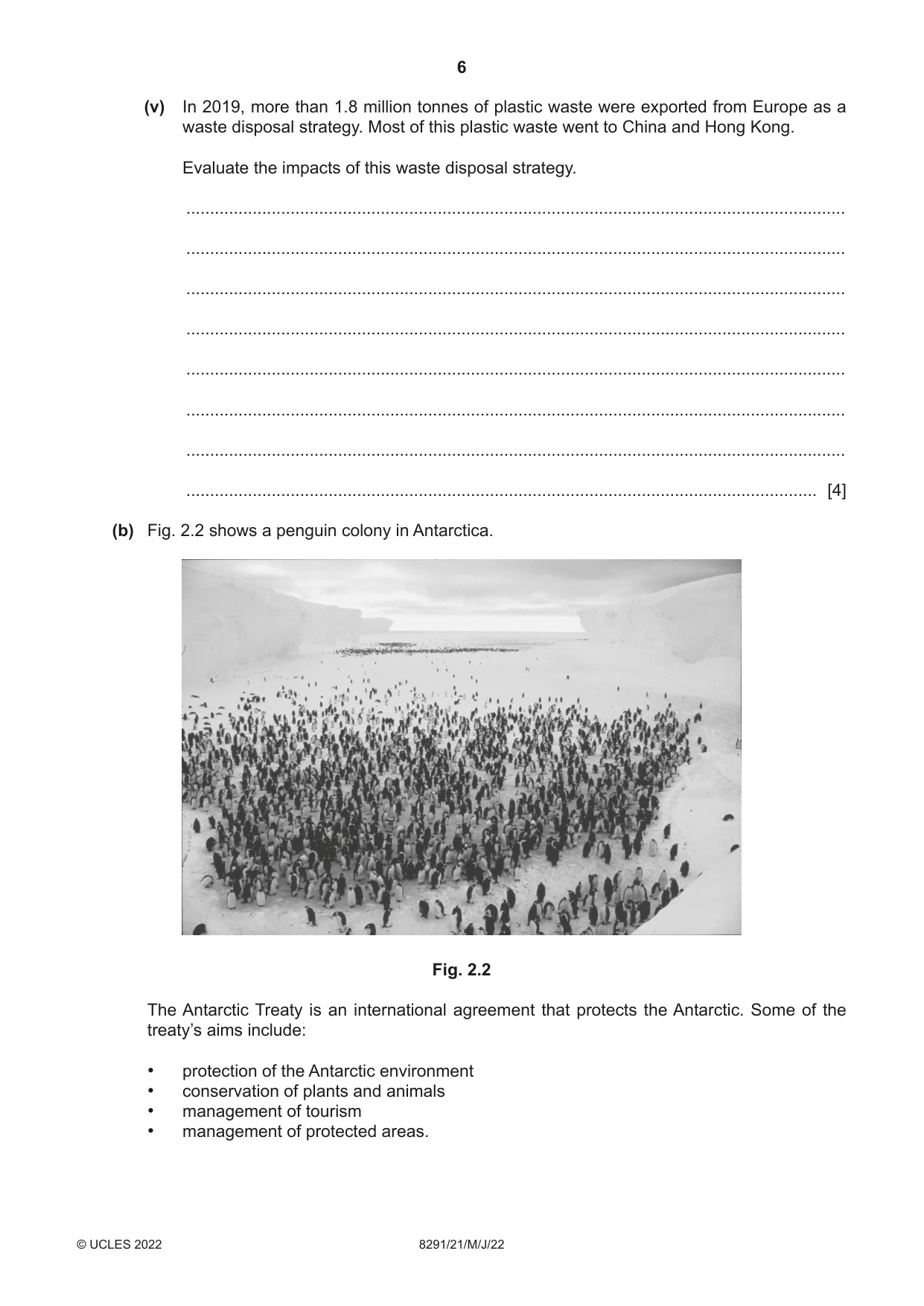 Cambridge A Level Environmental Management (AS only) 8291 2022 May/June Paper 2 · Variant 1 question paper, page 6 of 20