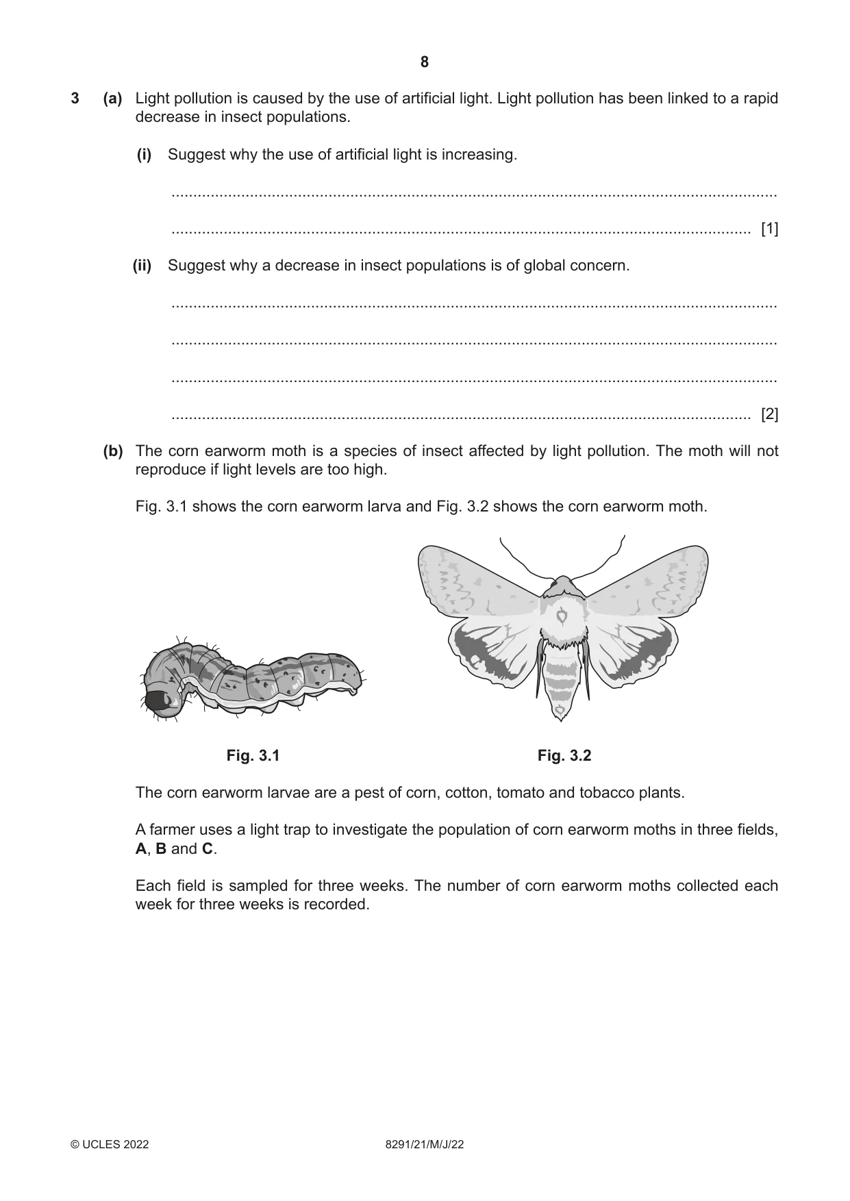Cambridge A Level Environmental Management (AS only) 8291 2022 May/June Paper 2 · Variant 1 question paper, page 8 of 20