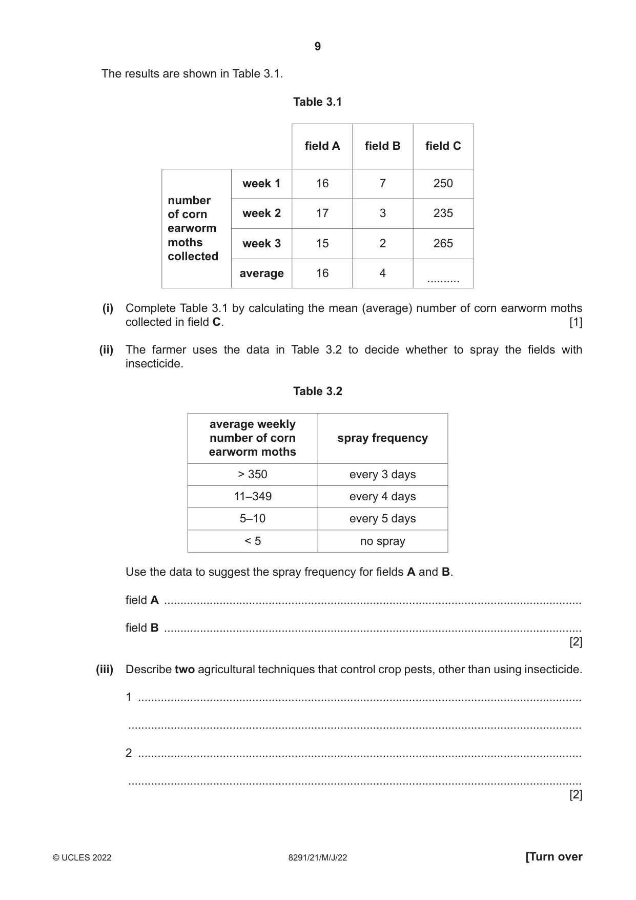 Cambridge A Level Environmental Management (AS only) 8291 2022 May/June Paper 2 · Variant 1 question paper, page 9 of 20
