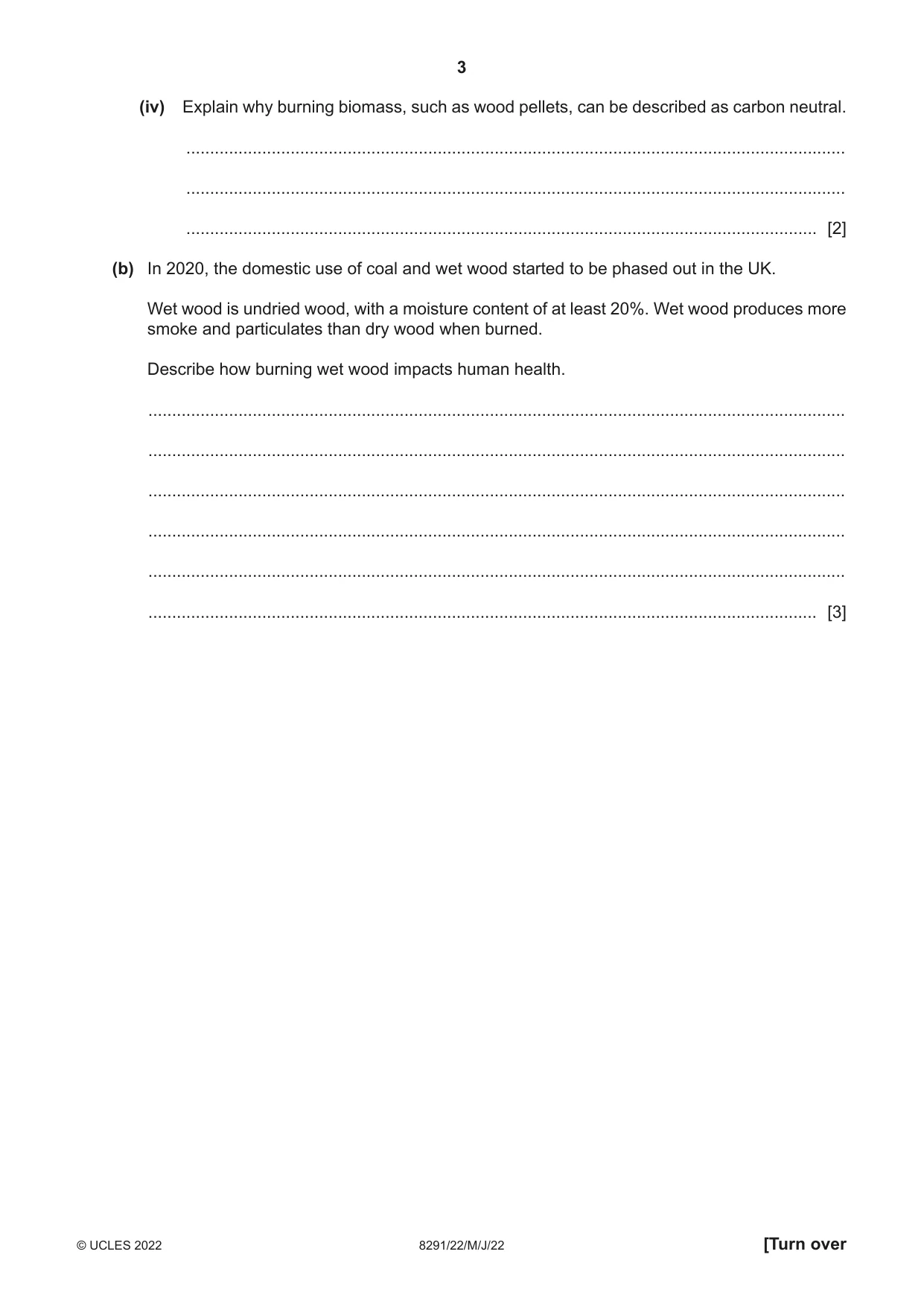 Cambridge A Level Environmental Management (AS only) 8291 2022 May/June Paper 2 · Variant 2 question paper, page 3 of 24
