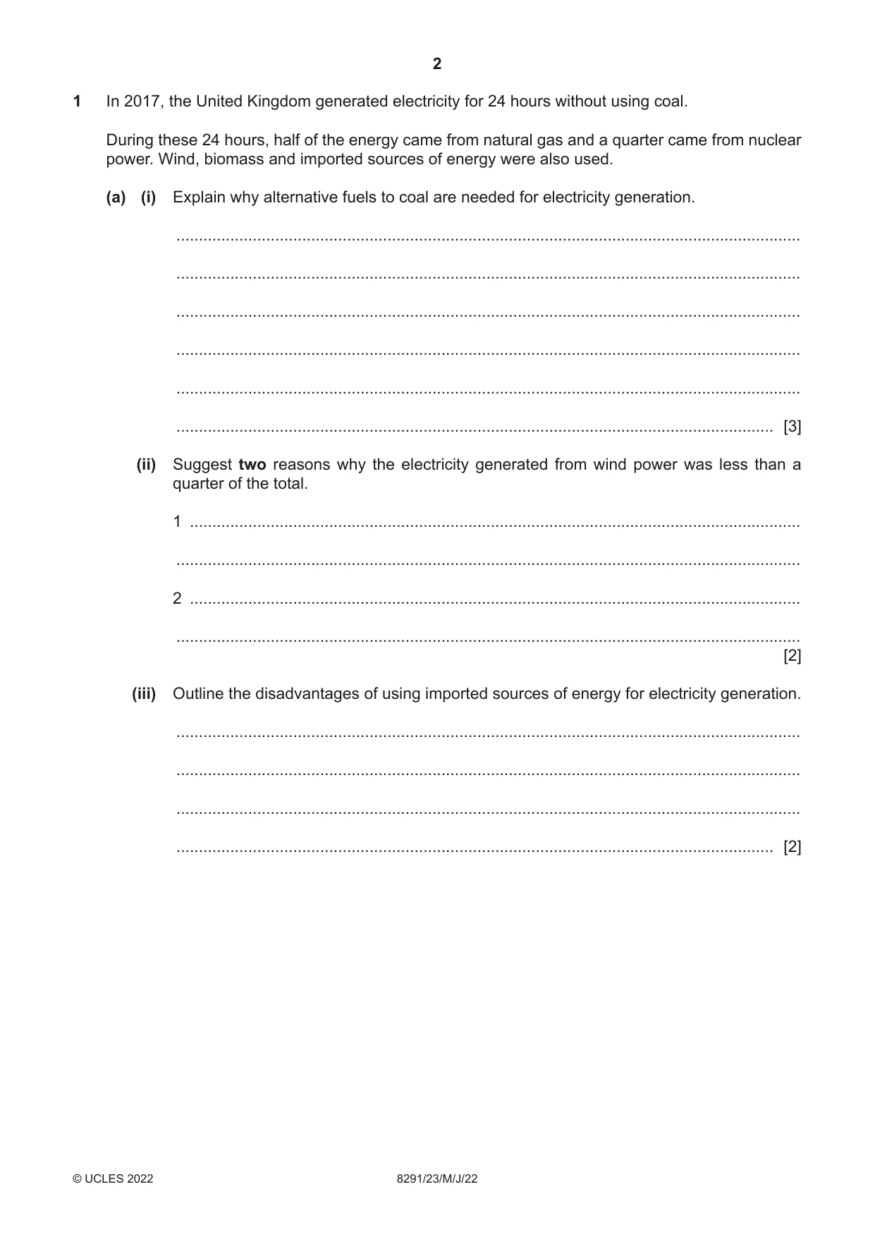Cambridge A Level Environmental Management (AS only) 8291 2022 May/June Paper 2 · Variant 3 question paper, page 2 of 24