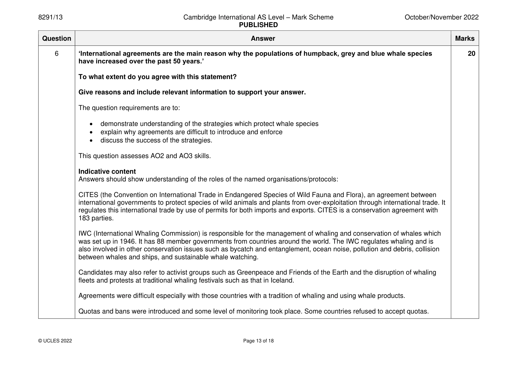 Mark scheme, page 13 of 18