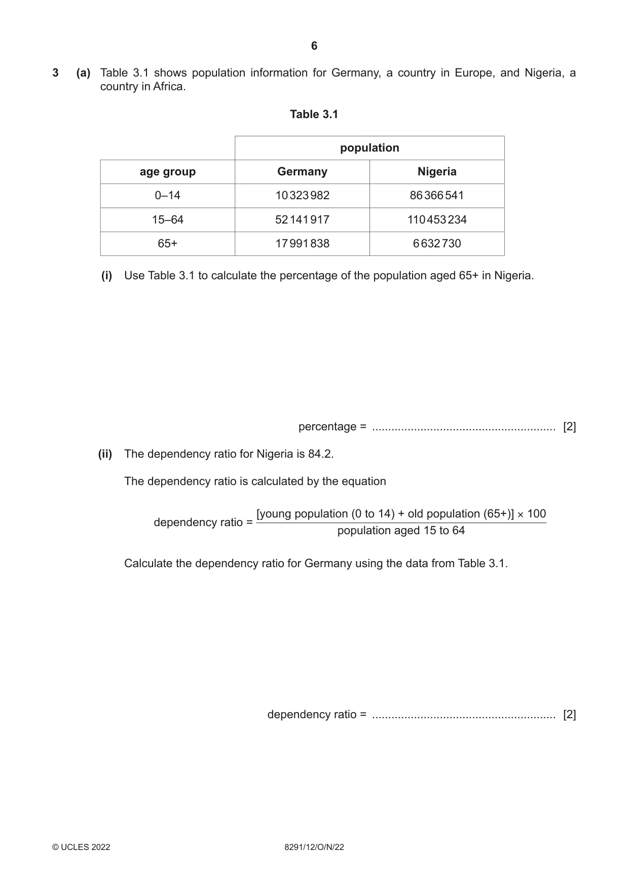Cambridge A Level Environmental Management (AS only) 8291 2022 Oct/Nov Paper 1 · Variant 2 question paper, page 6 of 20