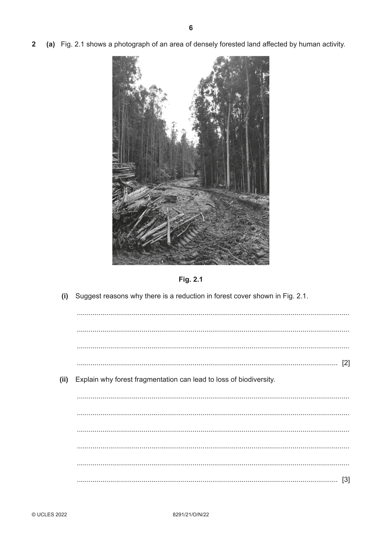 Cambridge A Level Environmental Management (AS only) 8291 2022 Oct/Nov Paper 2 · Variant 1 question paper, page 6 of 24