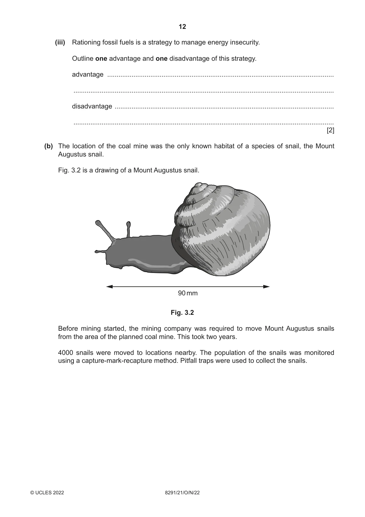 Cambridge A Level Environmental Management (AS only) 8291 2022 Oct/Nov Paper 2 · Variant 1 question paper, page 12 of 24