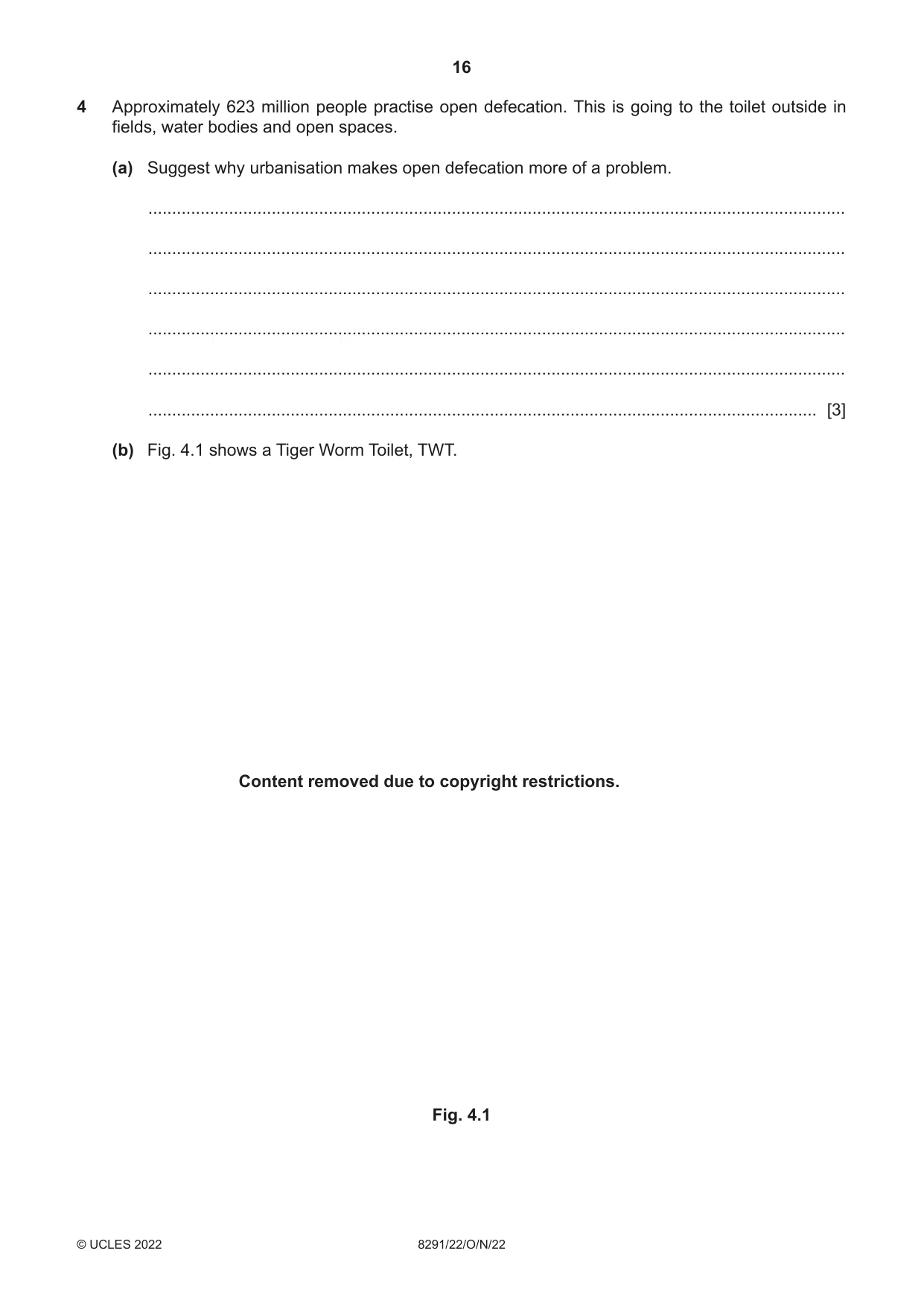 Cambridge A Level Environmental Management (AS only) 8291 2022 Oct/Nov Paper 2 · Variant 2 question paper, page 16 of 20