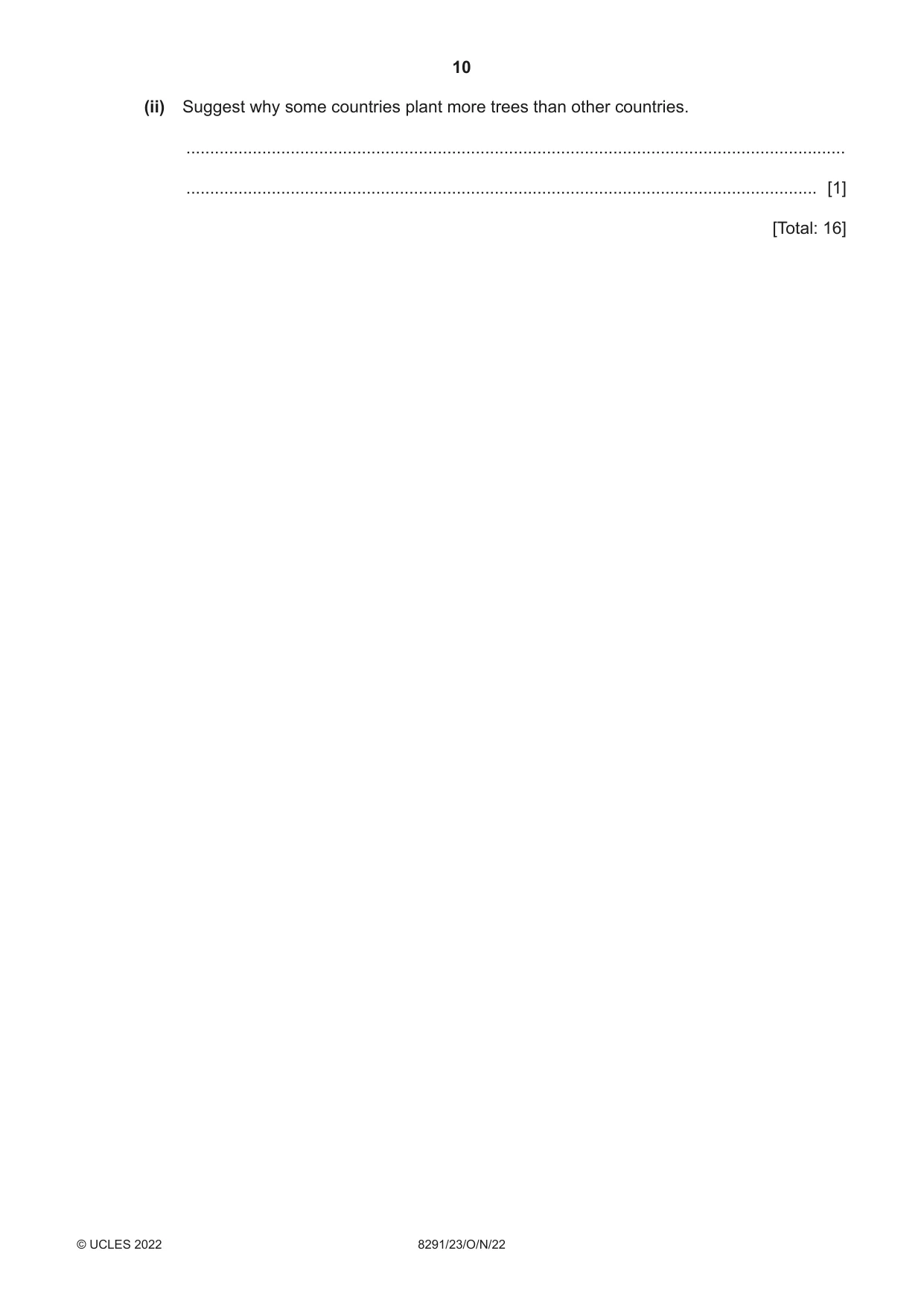 Cambridge A Level Environmental Management (AS only) 8291 2022 Oct/Nov Paper 2 · Variant 3 question paper, page 10 of 24