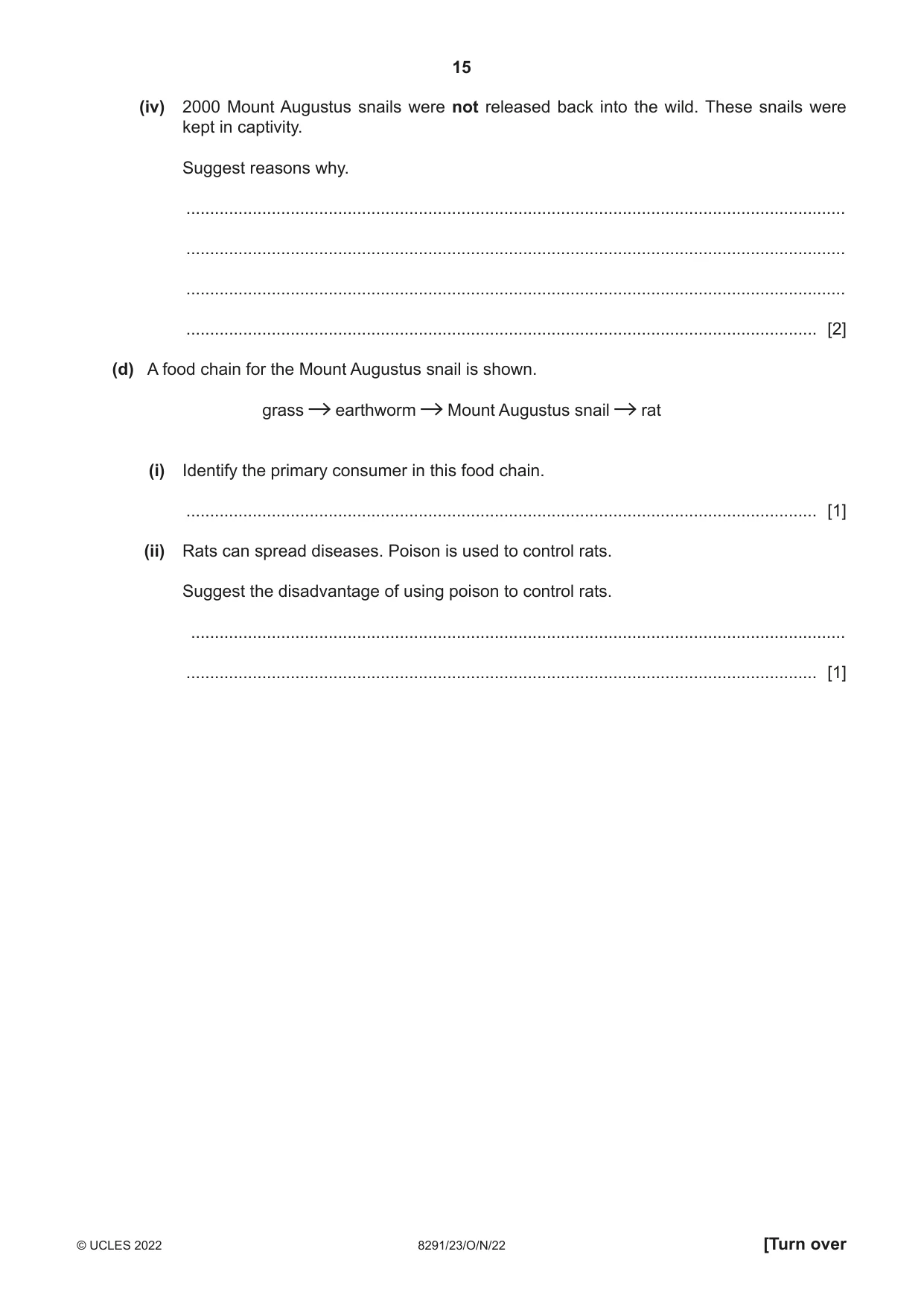 Cambridge A Level Environmental Management (AS only) 8291 2022 Oct/Nov Paper 2 · Variant 3 question paper, page 15 of 24