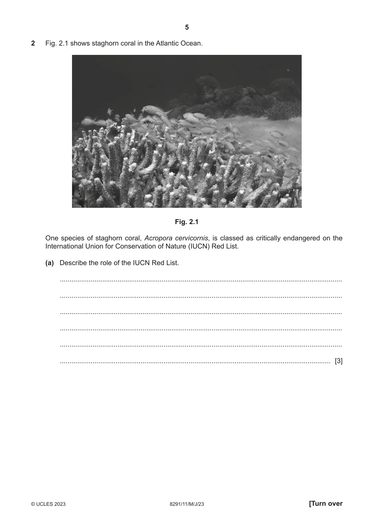 Cambridge A Level Environmental Management (AS only) 8291 2023 May/June Paper 1 · Variant 1 question paper, page 5 of 20
