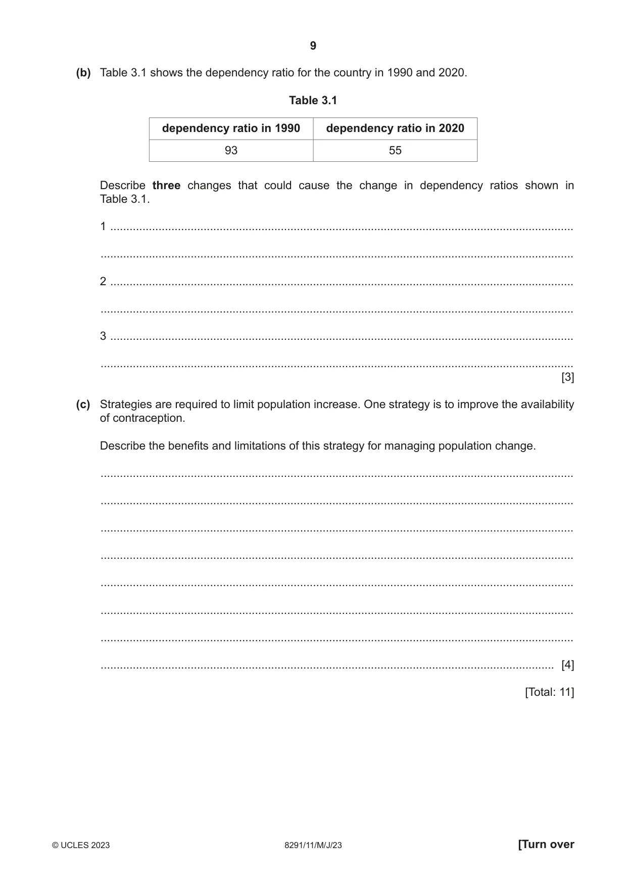 Cambridge A Level Environmental Management (AS only) 8291 2023 May/June Paper 1 · Variant 1 question paper, page 9 of 20