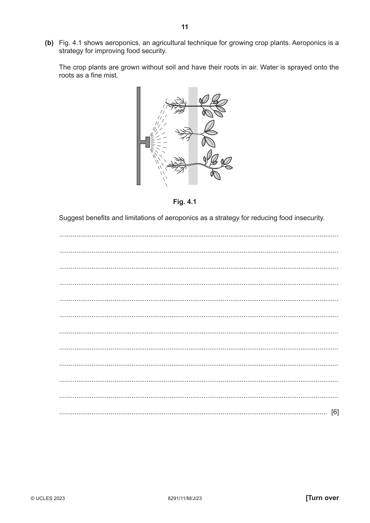 Cambridge A Level Environmental Management (AS only) 8291 2023 May/June Paper 1 · Variant 1 question paper, page 11 of 20