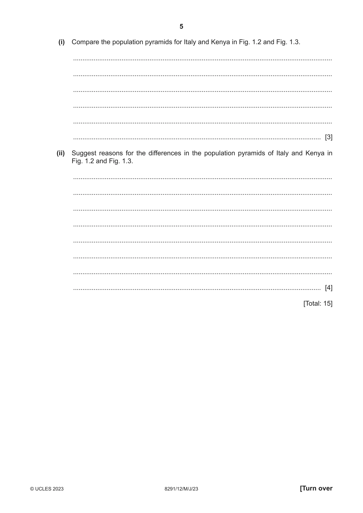 Cambridge A Level Environmental Management (AS only) 8291 2023 May/June Paper 1 · Variant 2 question paper, page 5 of 20