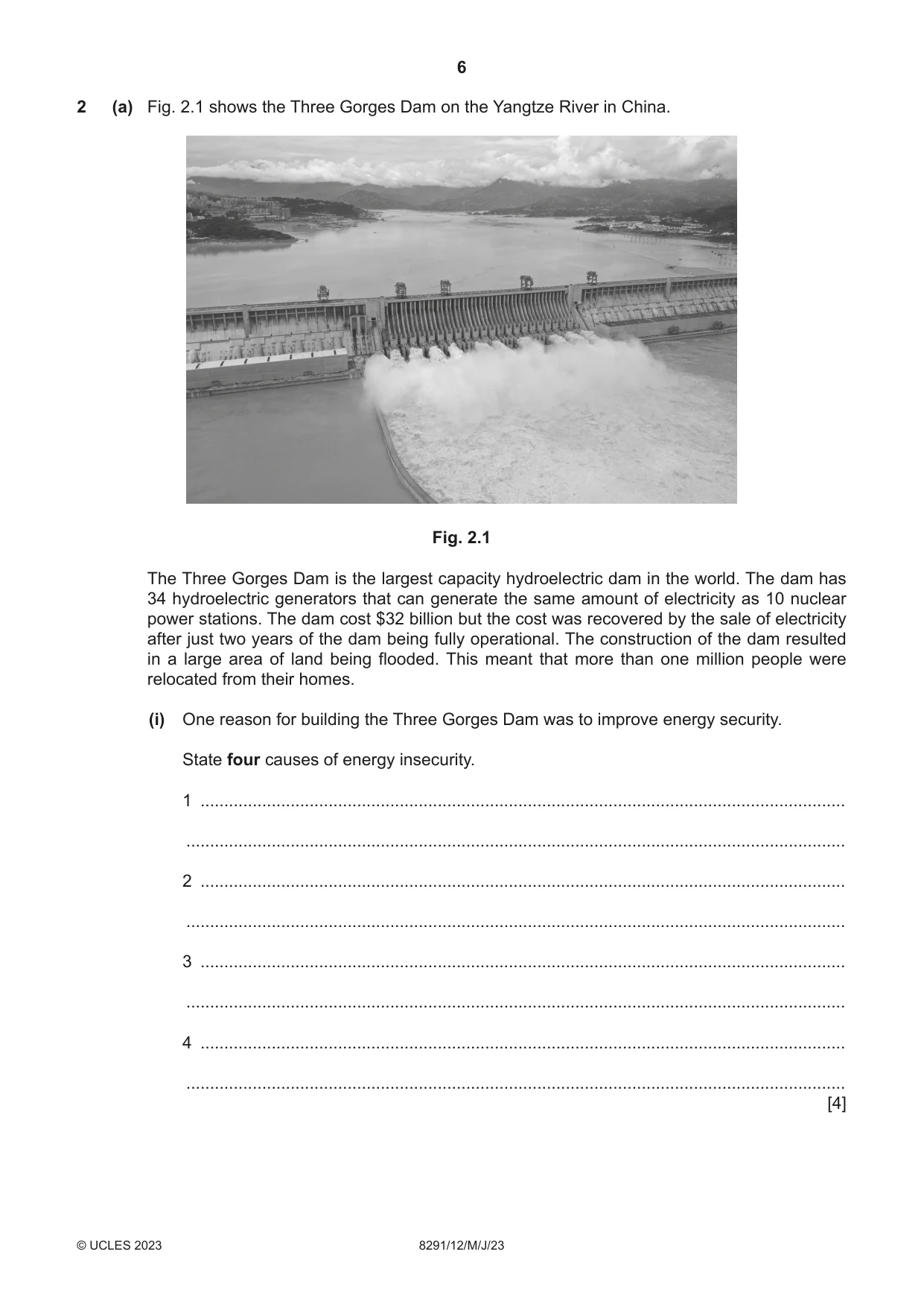 Cambridge A Level Environmental Management (AS only) 8291 2023 May/June Paper 1 · Variant 2 question paper, page 6 of 20