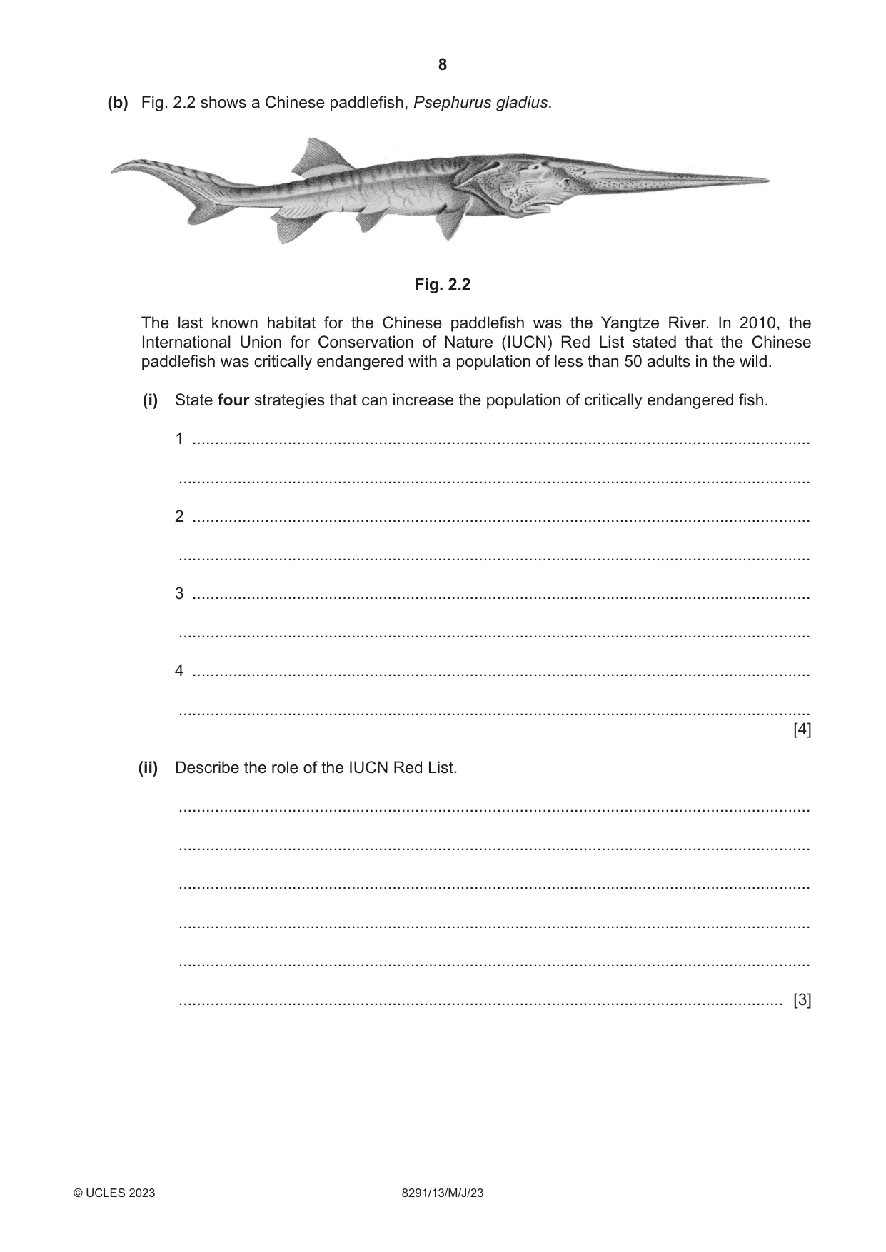 Cambridge A Level Environmental Management (AS only) 8291 2023 May/June Paper 1 · Variant 3 question paper, page 8 of 20
