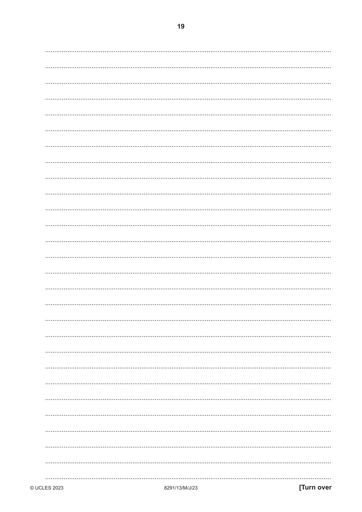 Cambridge A Level Environmental Management (AS only) 8291 2023 May/June Paper 1 · Variant 3 question paper, page 19 of 20