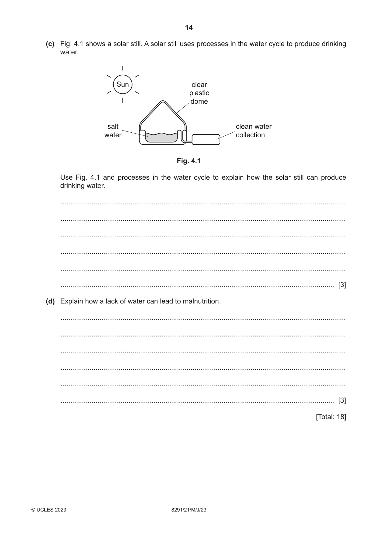 Cambridge A Level Environmental Management (AS only) 8291 2023 May/June Paper 2 · Variant 1 question paper, page 14 of 16
