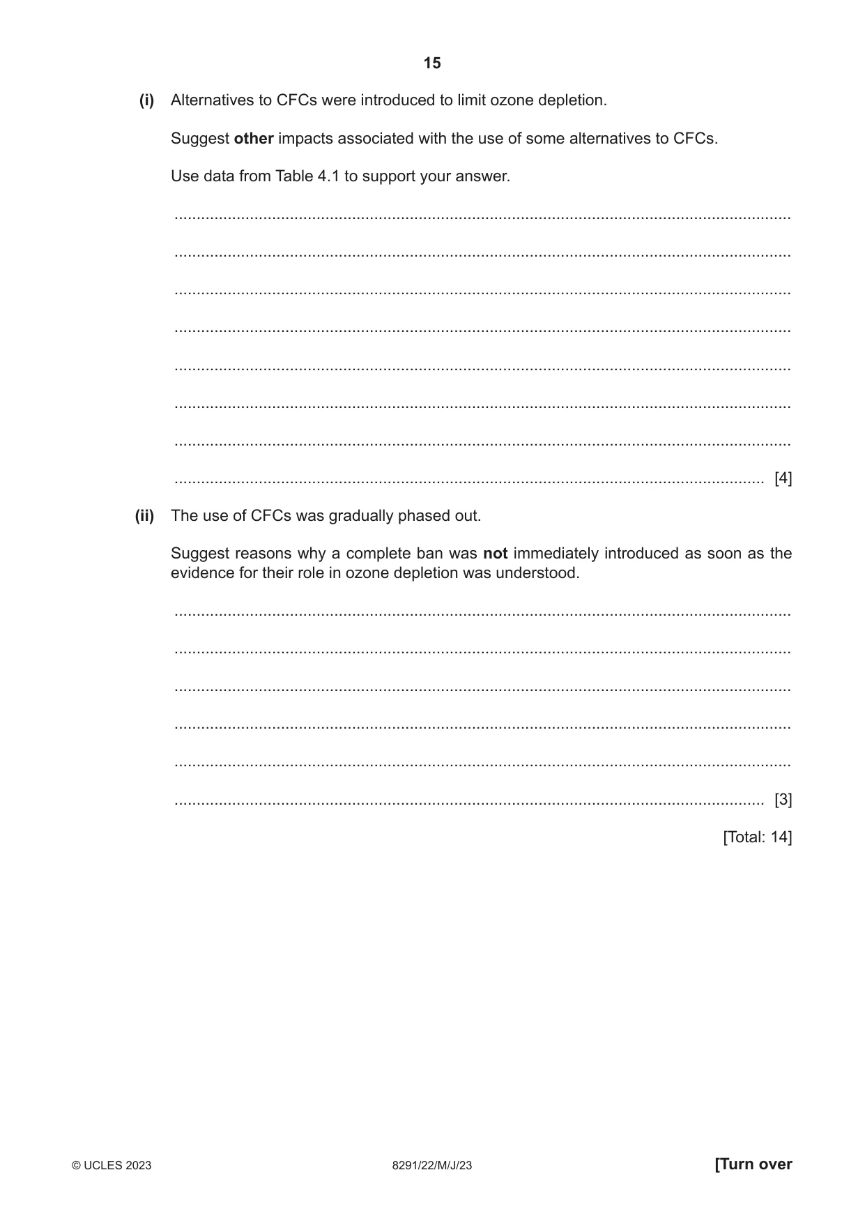 Cambridge A Level Environmental Management (AS only) 8291 2023 May/June Paper 2 · Variant 2 question paper, page 15 of 20