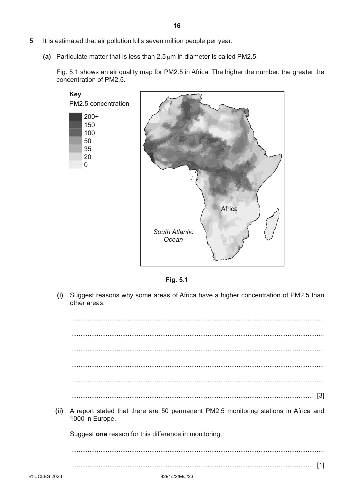 Cambridge A Level Environmental Management (AS only) 8291 2023 May/June Paper 2 · Variant 2 question paper, page 16 of 20