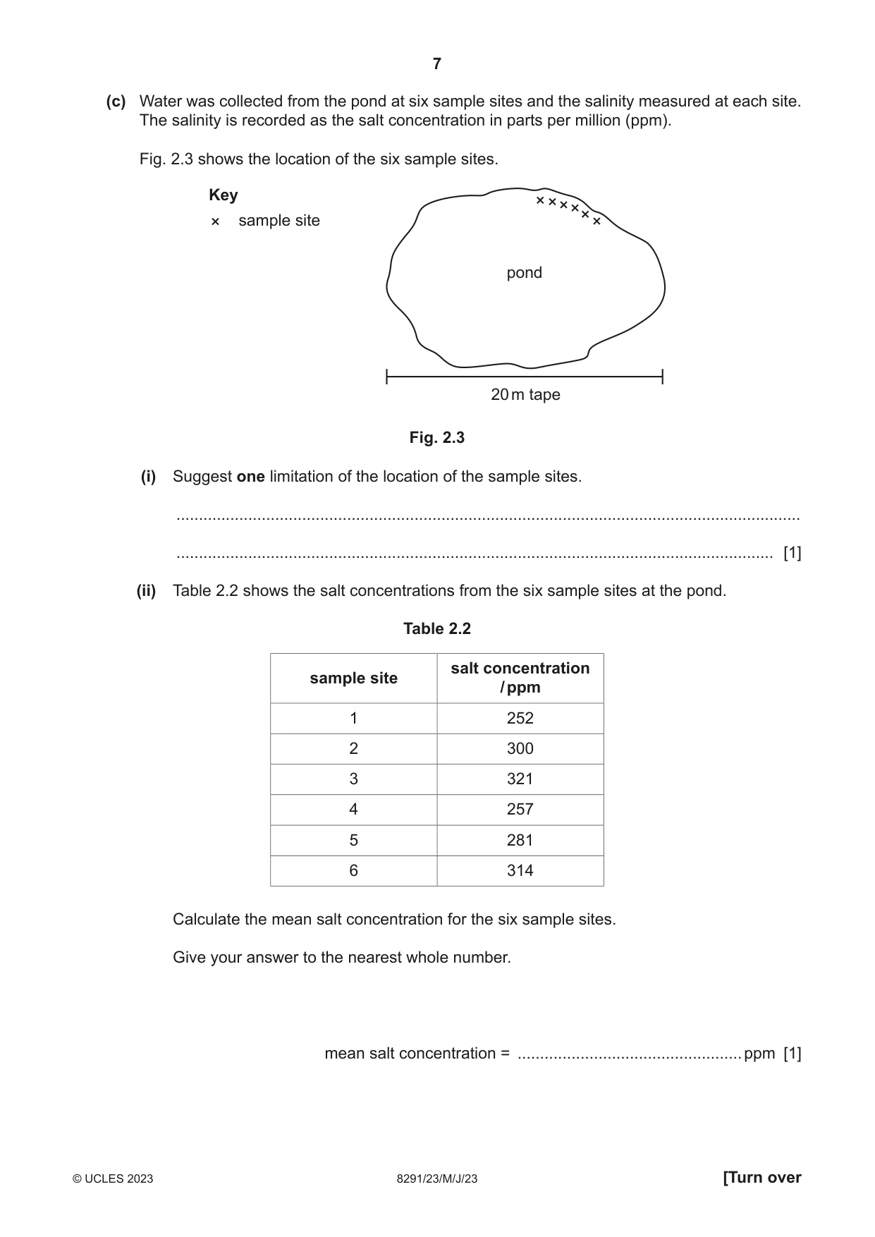 Cambridge A Level Environmental Management (AS only) 8291 2023 May/June Paper 2 · Variant 3 question paper, page 7 of 20