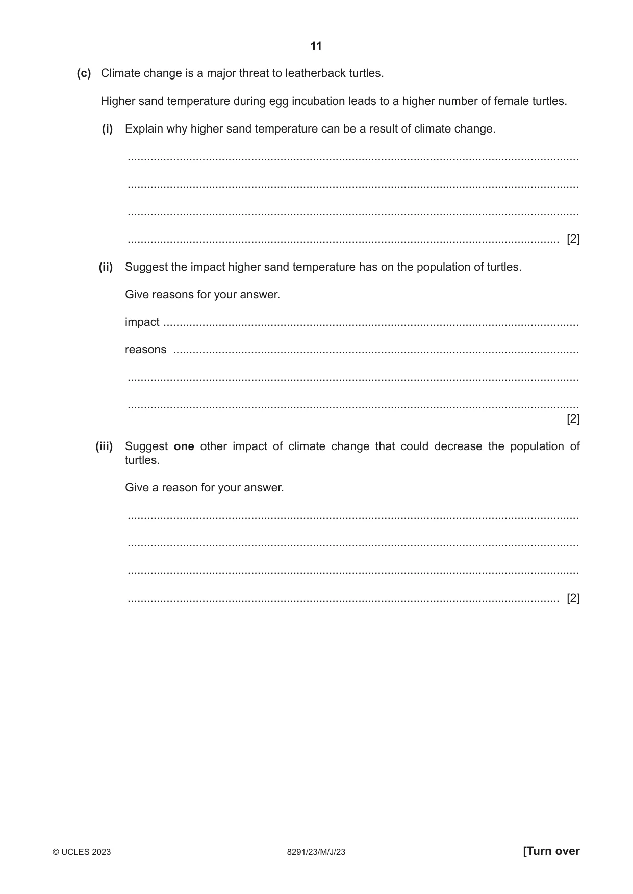 Cambridge A Level Environmental Management (AS only) 8291 2023 May/June Paper 2 · Variant 3 question paper, page 11 of 20