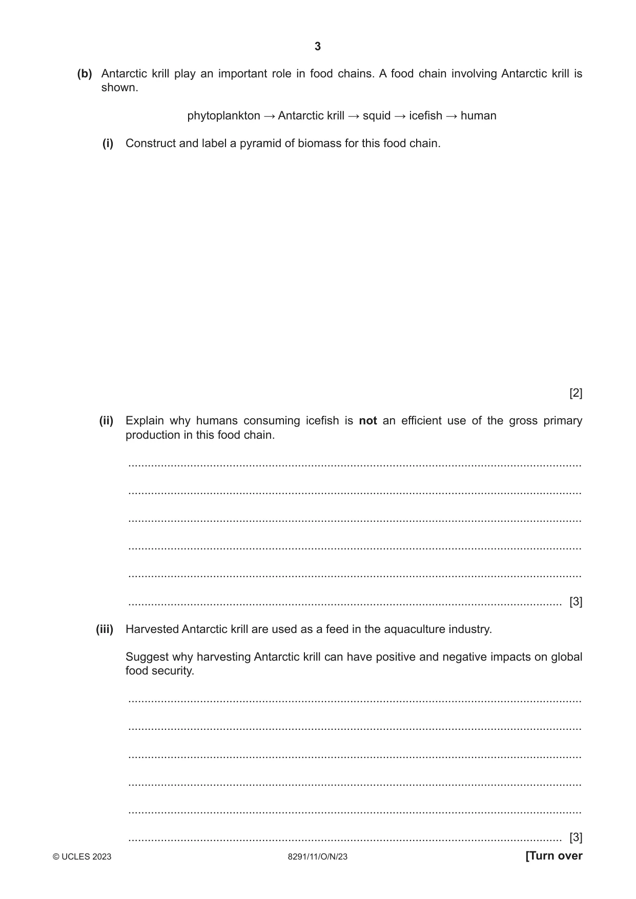 Cambridge A Level Environmental Management (AS only) 8291 2023 Oct/Nov Paper 1 · Variant 1 question paper, page 3 of 20
