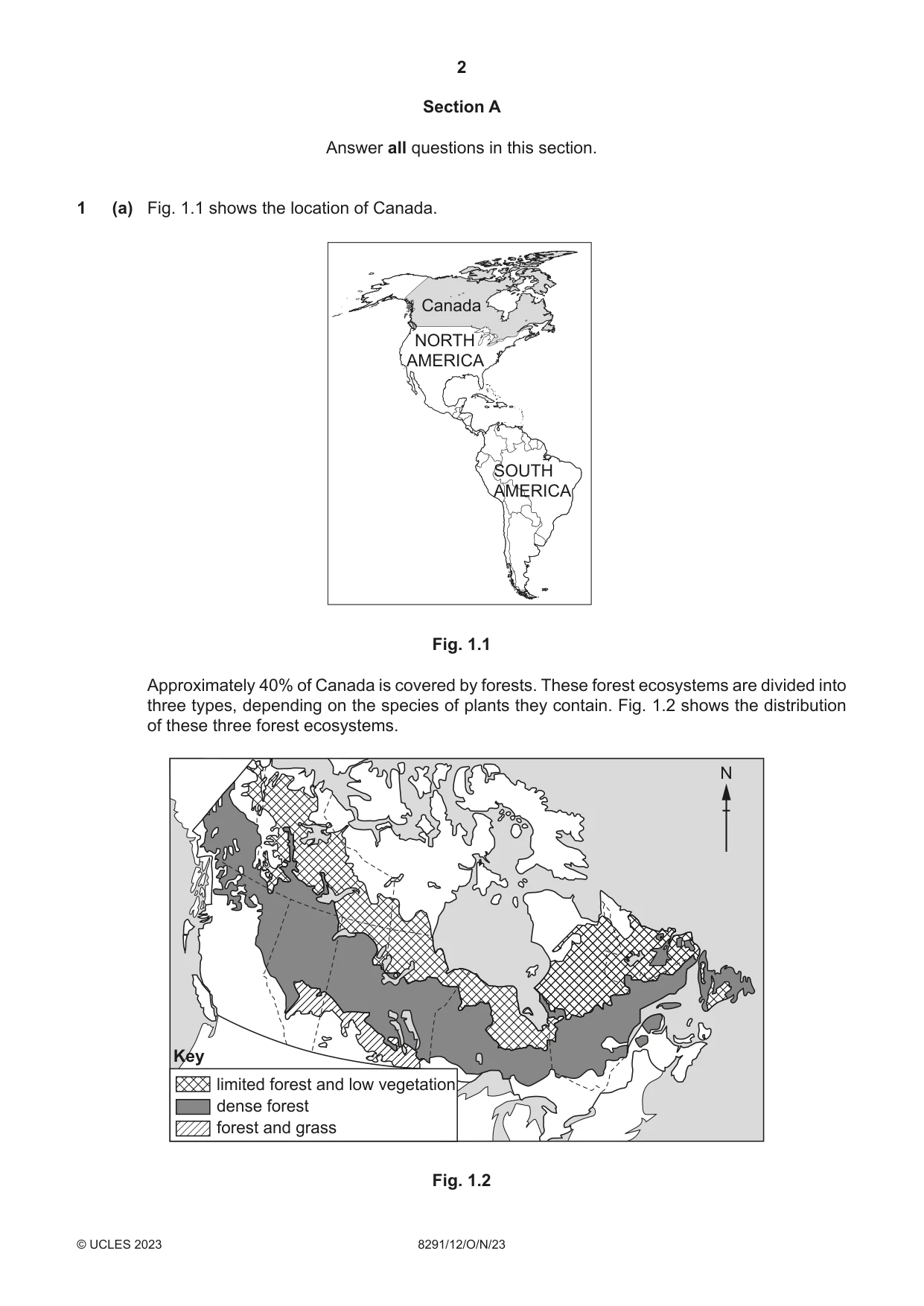Cambridge A Level Environmental Management (AS only) 8291 2023 Oct/Nov Paper 1 · Variant 2 question paper, page 2 of 20