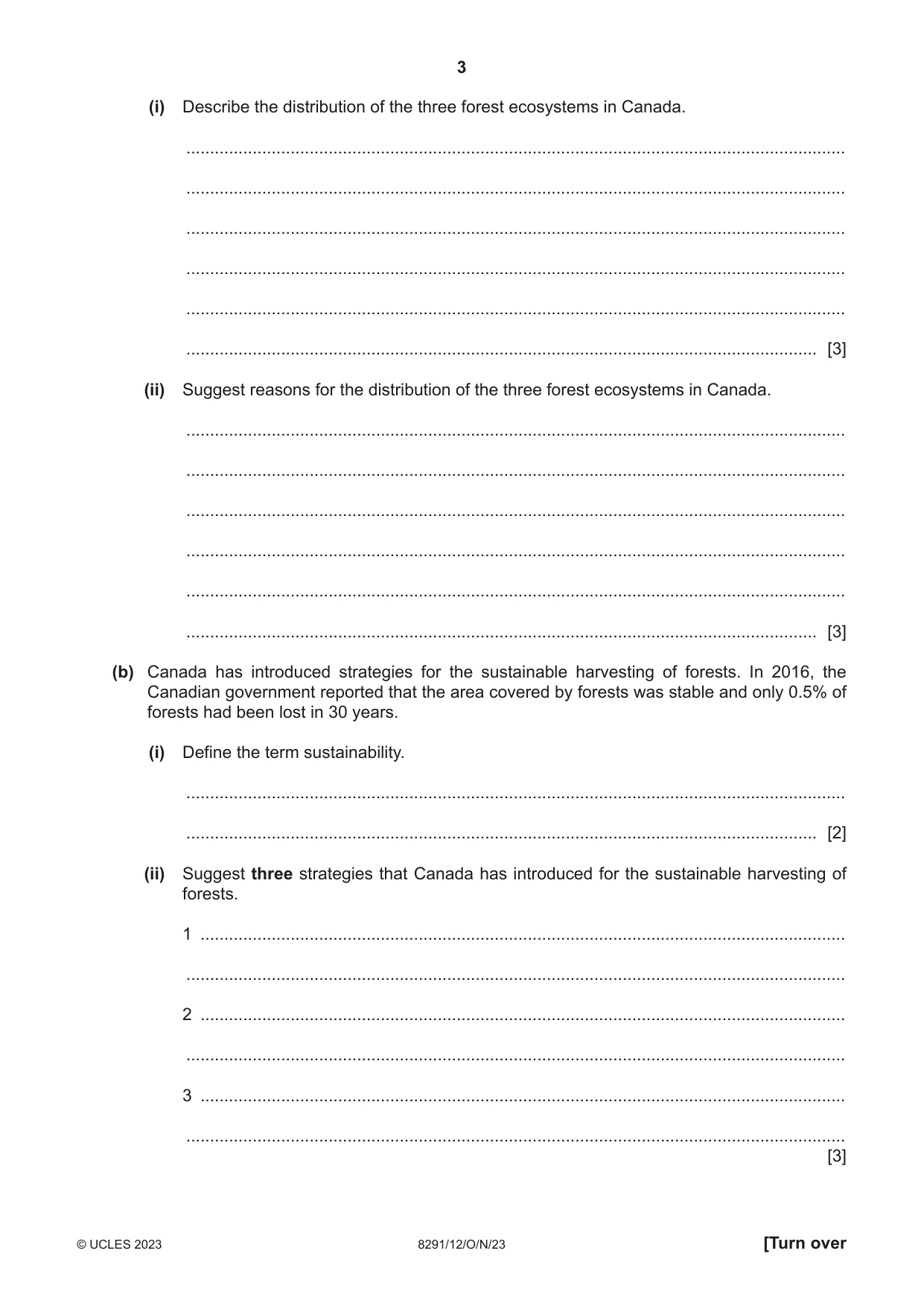 Cambridge A Level Environmental Management (AS only) 8291 2023 Oct/Nov Paper 1 · Variant 2 question paper, page 3 of 20
