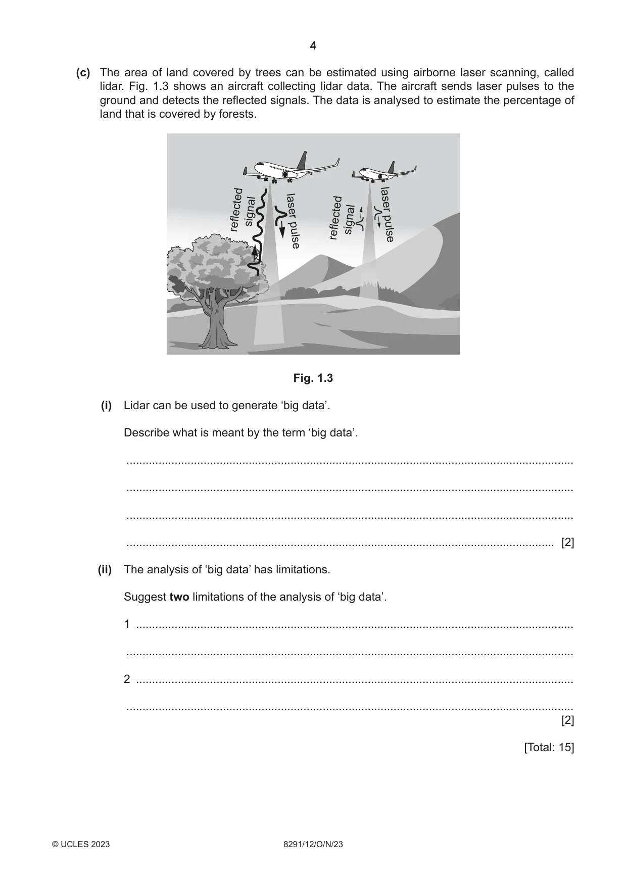Cambridge A Level Environmental Management (AS only) 8291 2023 Oct/Nov Paper 1 · Variant 2 question paper, page 4 of 20
