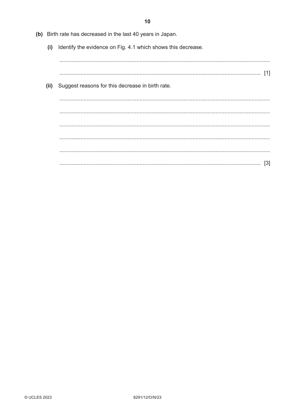 Cambridge A Level Environmental Management (AS only) 8291 2023 Oct/Nov Paper 1 · Variant 2 question paper, page 10 of 20