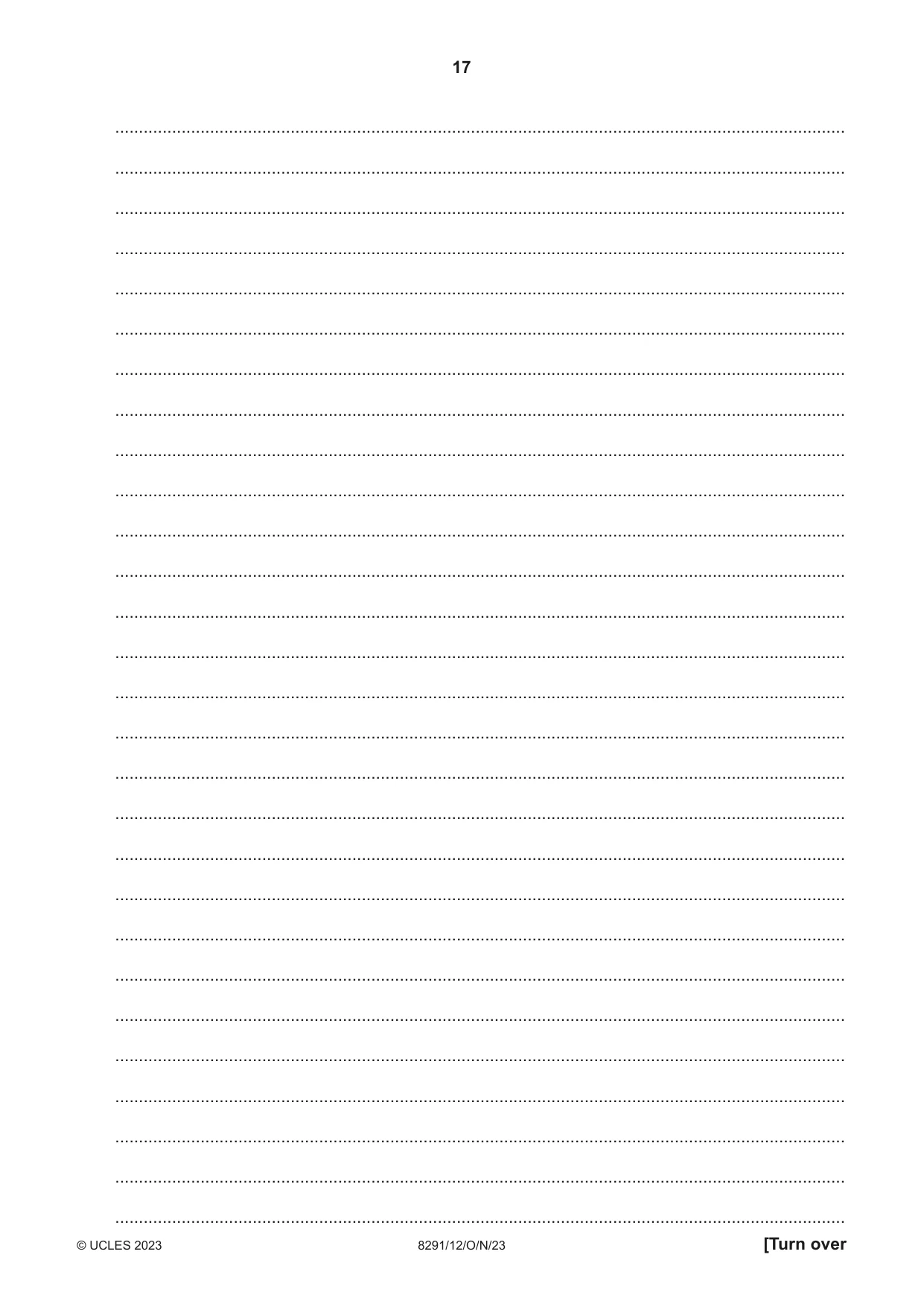 Cambridge A Level Environmental Management (AS only) 8291 2023 Oct/Nov Paper 1 · Variant 2 question paper, page 17 of 20