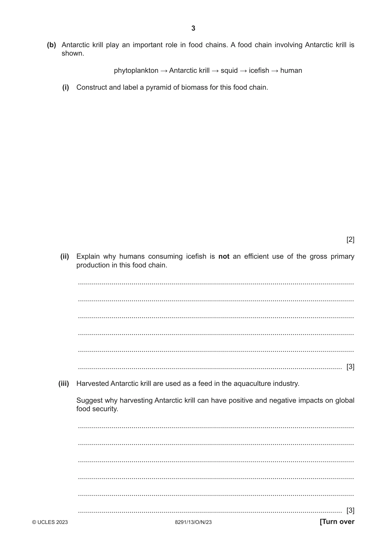 Cambridge A Level Environmental Management (AS only) 8291 2023 Oct/Nov Paper 1 · Variant 3 question paper, page 3 of 20