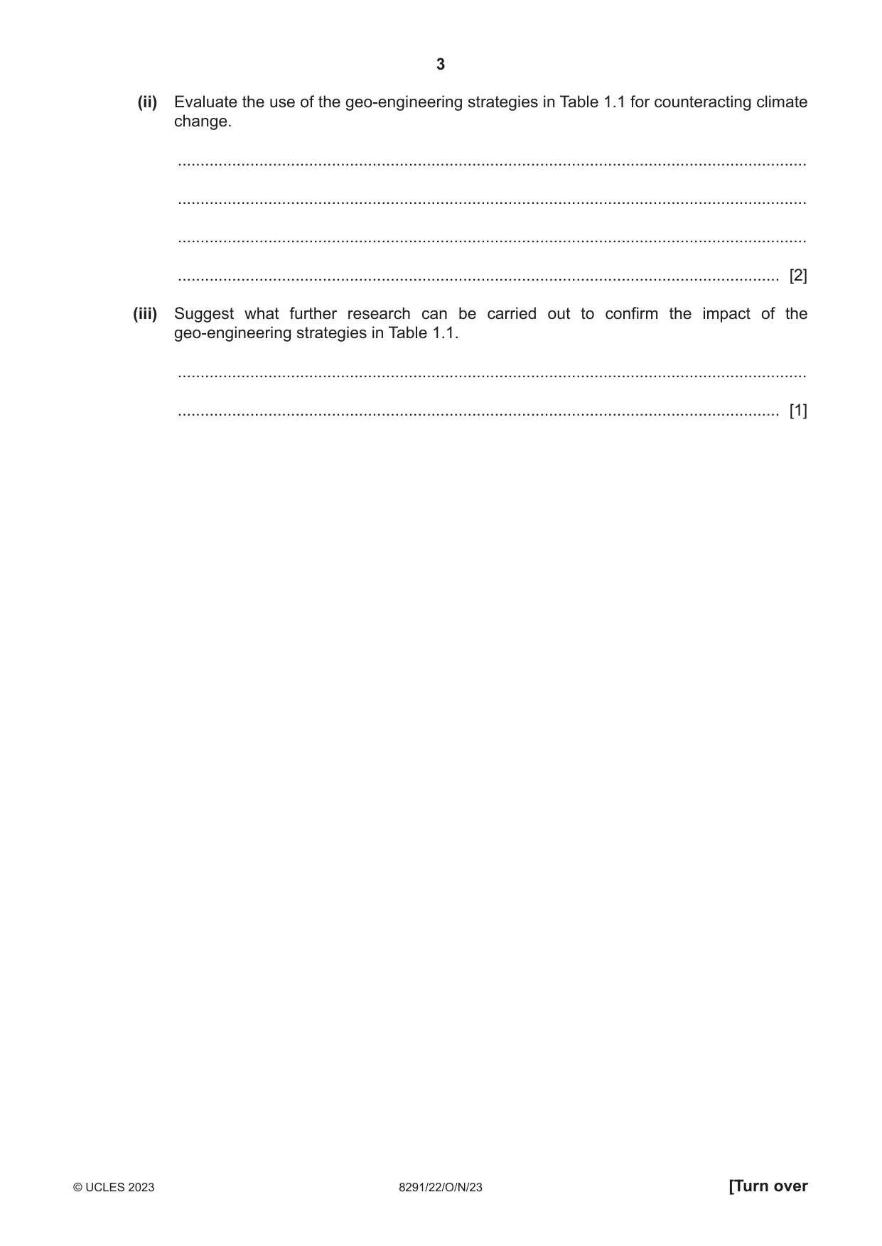 Cambridge A Level Environmental Management (AS only) 8291 2023 Oct/Nov Paper 2 · Variant 2 question paper, page 3 of 24