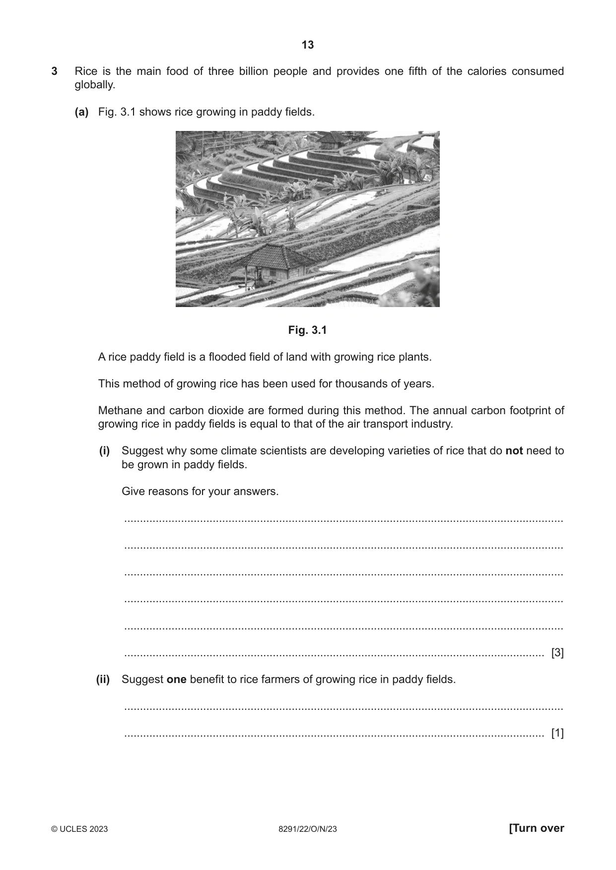 Cambridge A Level Environmental Management (AS only) 8291 2023 Oct/Nov Paper 2 · Variant 2 question paper, page 13 of 24