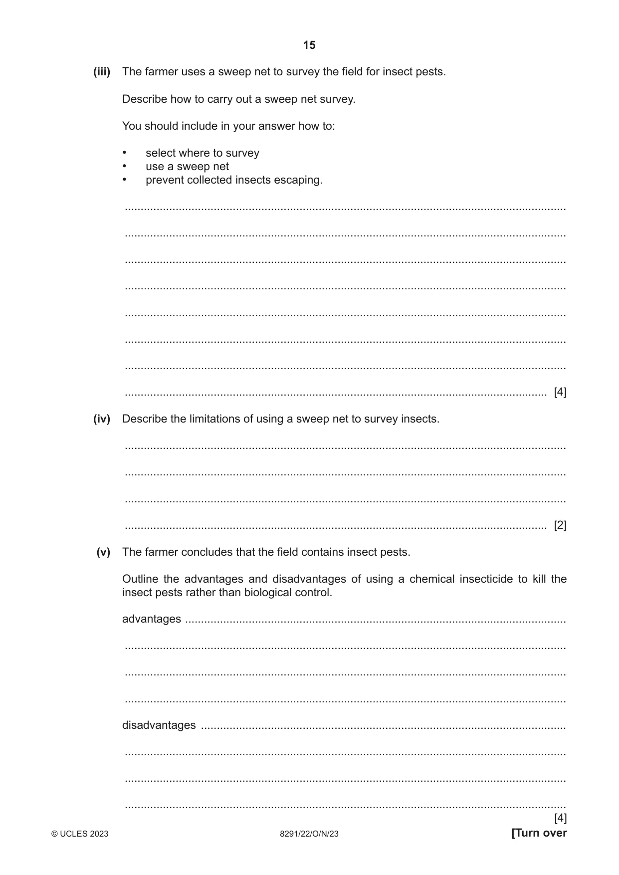 Cambridge A Level Environmental Management (AS only) 8291 2023 Oct/Nov Paper 2 · Variant 2 question paper, page 15 of 24
