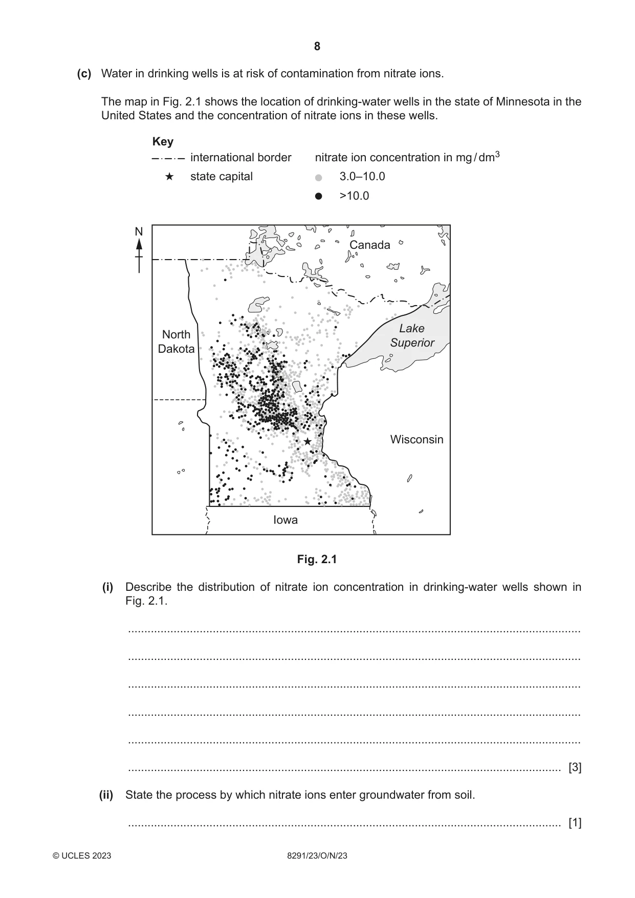 Cambridge A Level Environmental Management (AS only) 8291 2023 Oct/Nov Paper 2 · Variant 3 question paper, page 8 of 20